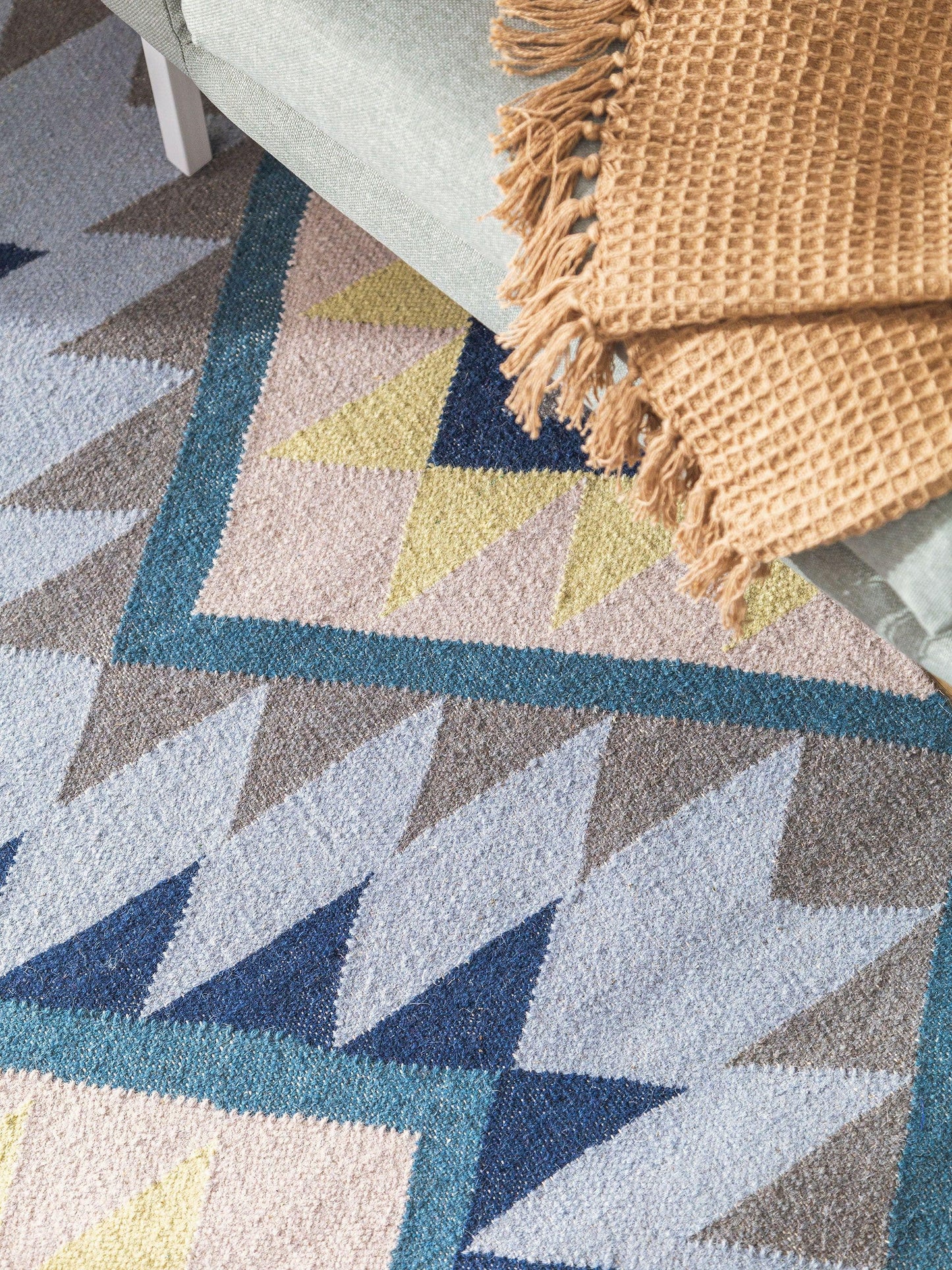 Hand Woven Kilim Zalan Blue 