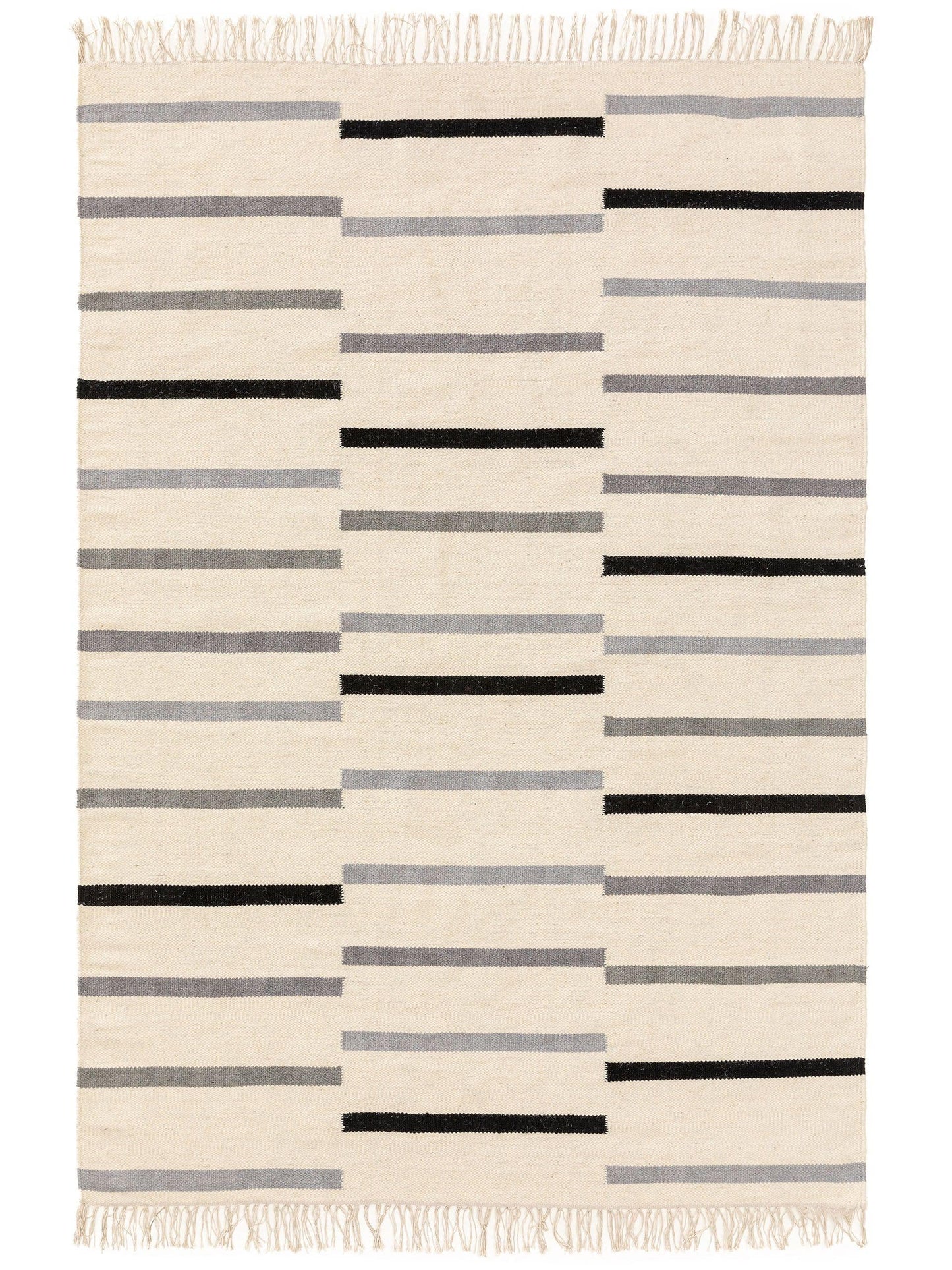 Hand Woven Kilim Zayn Black/White 