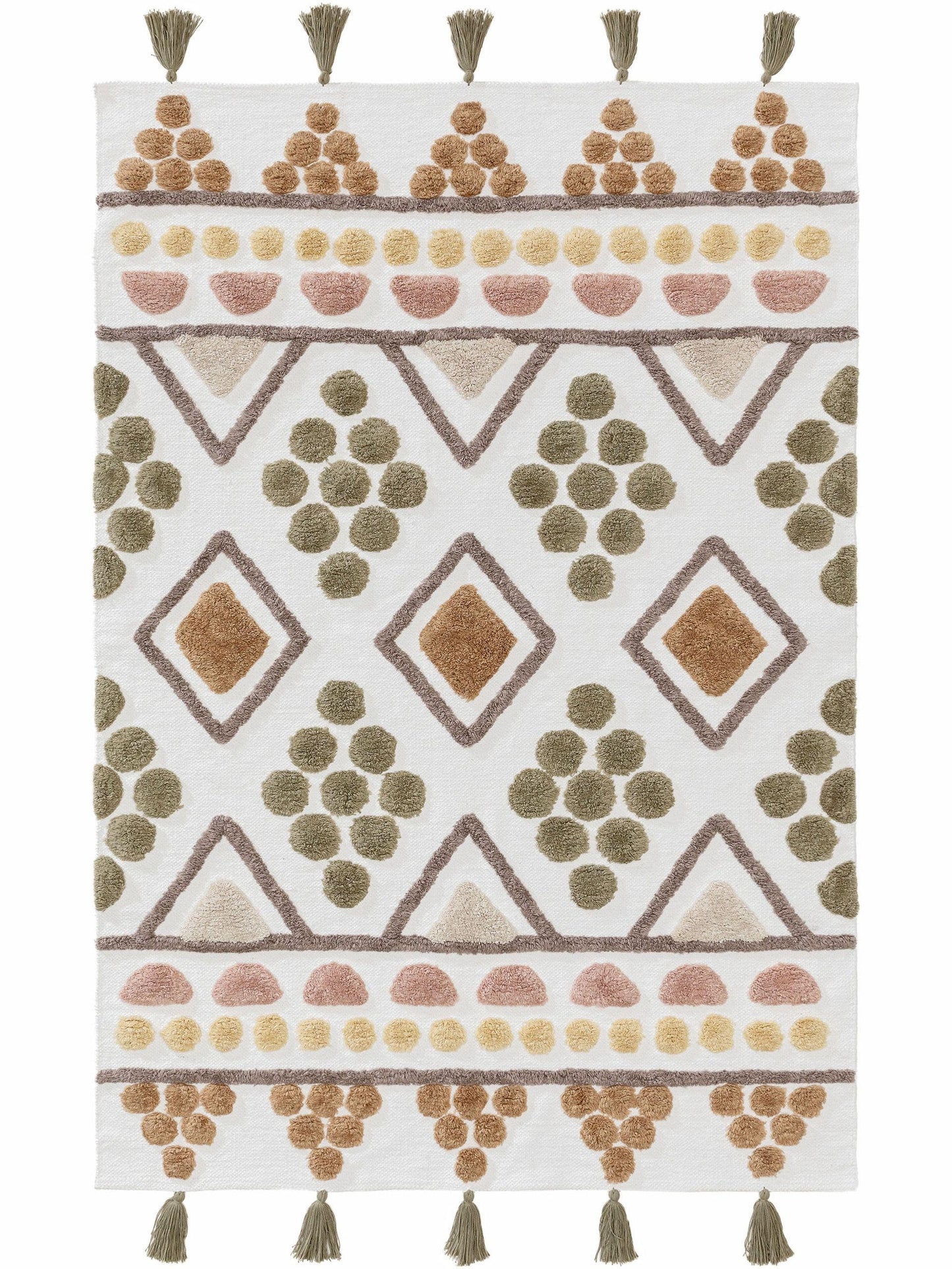 Covor lavabil pentru copii Maya Multicolour/Beige 