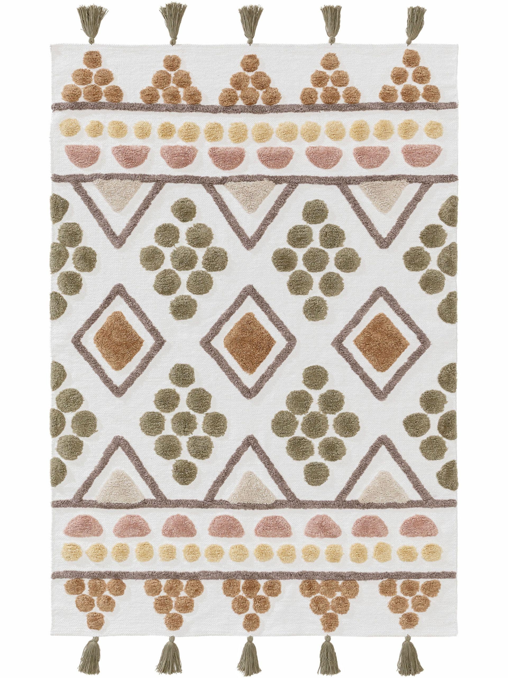 Covor lavabil pentru copii Maya Multicolour/Beige 