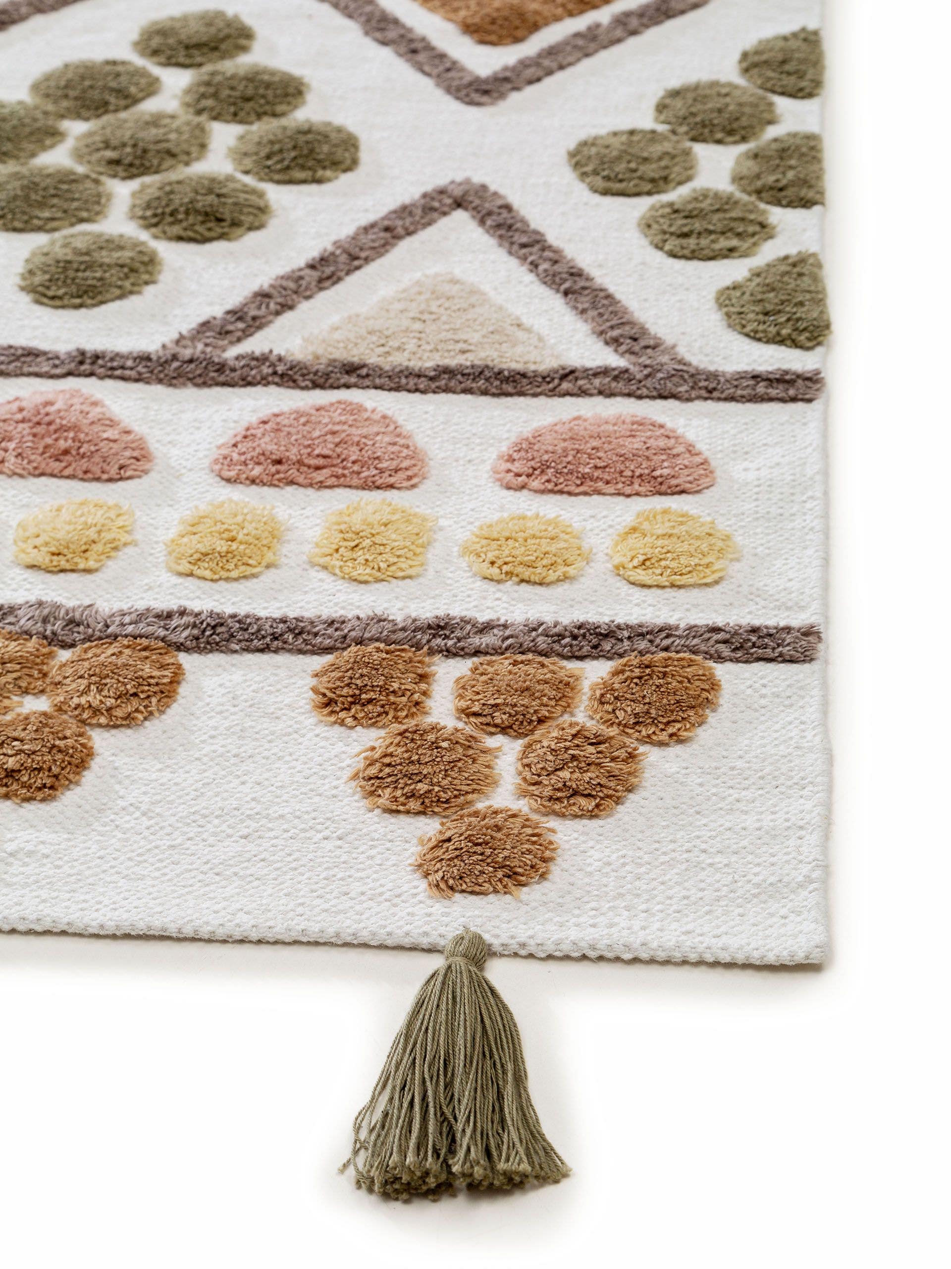 Covor lavabil pentru copii Maya Multicolour/Beige 