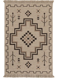 Hand Woven Kilim Mahila Taupe