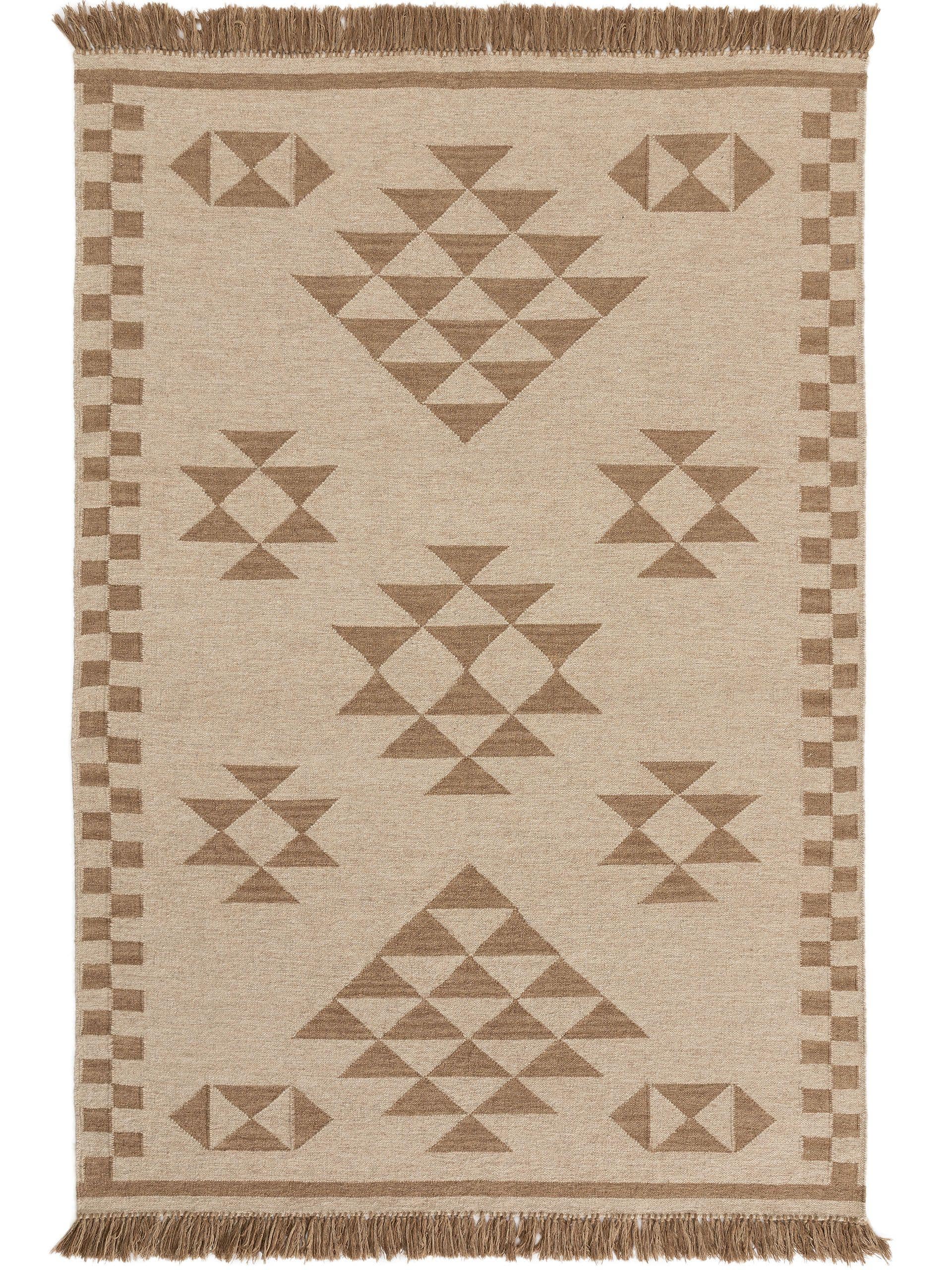 Hand Woven Kilim Mahila Light Brown 