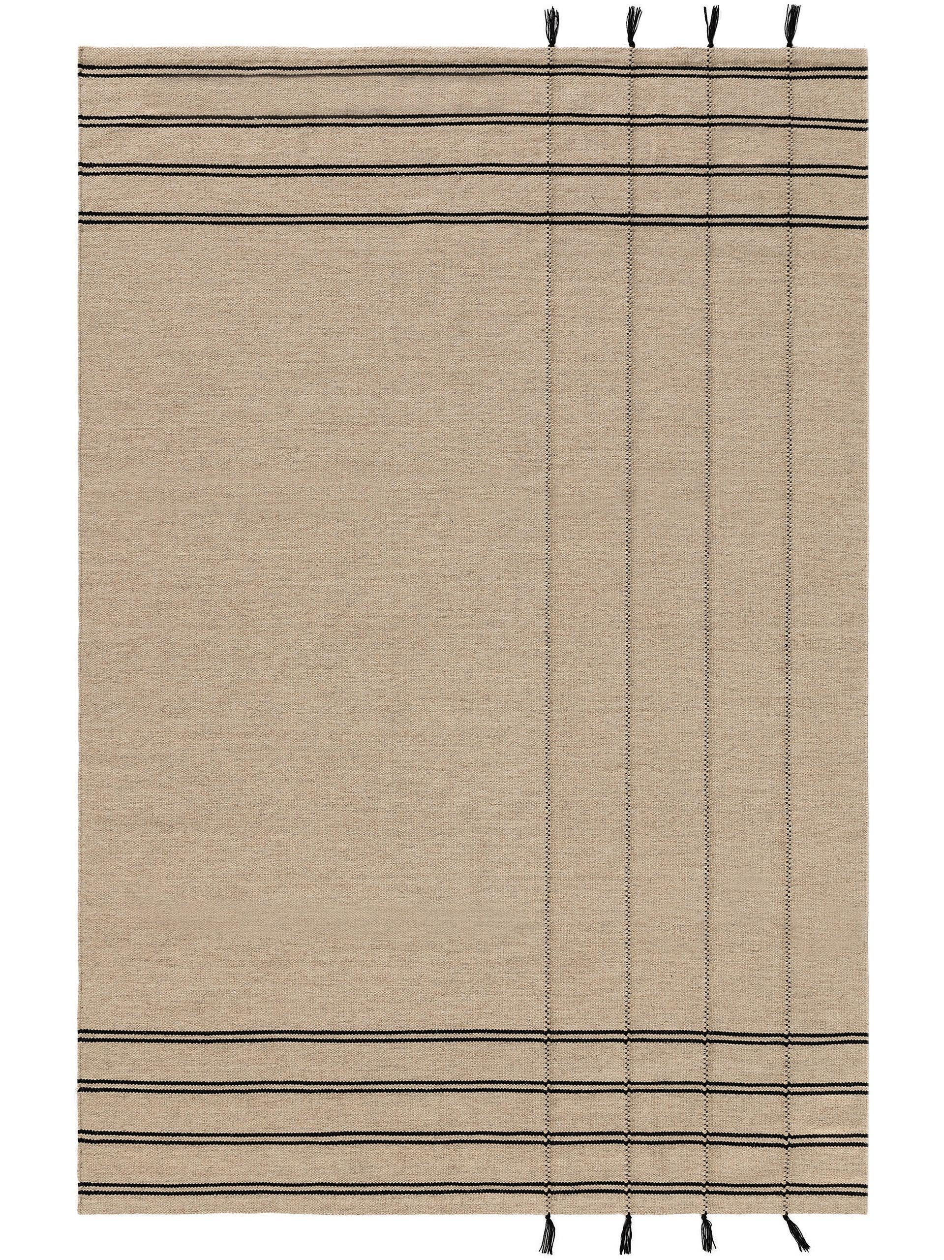 Covor de lână Kambiz Beige/Black 