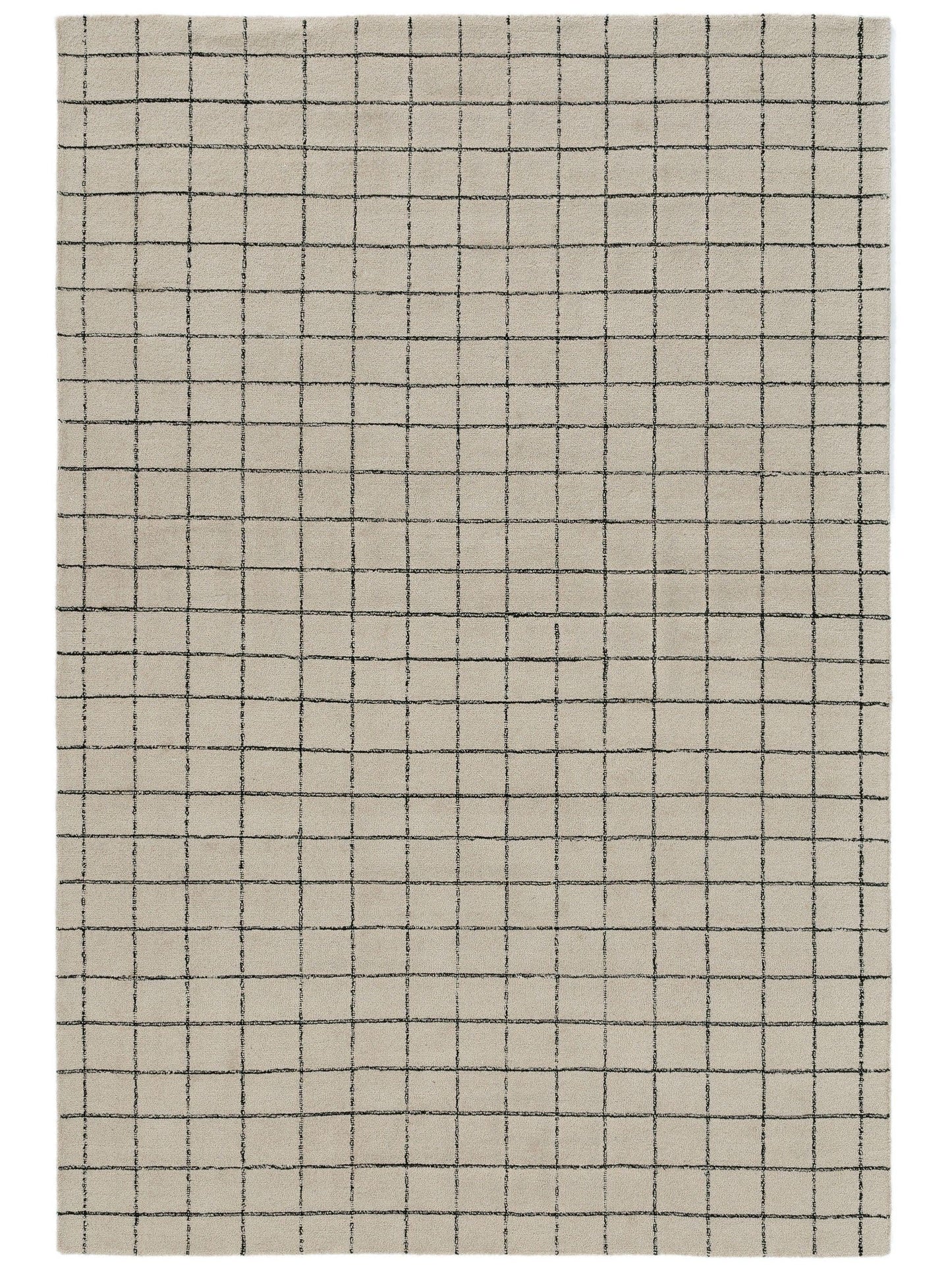 Covor de lână Grid Taupe 