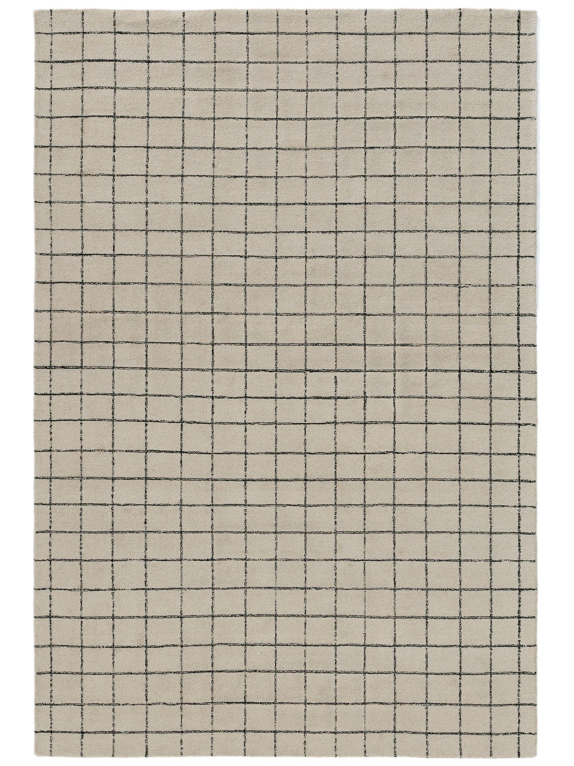 Covor de lână Grid Taupe 