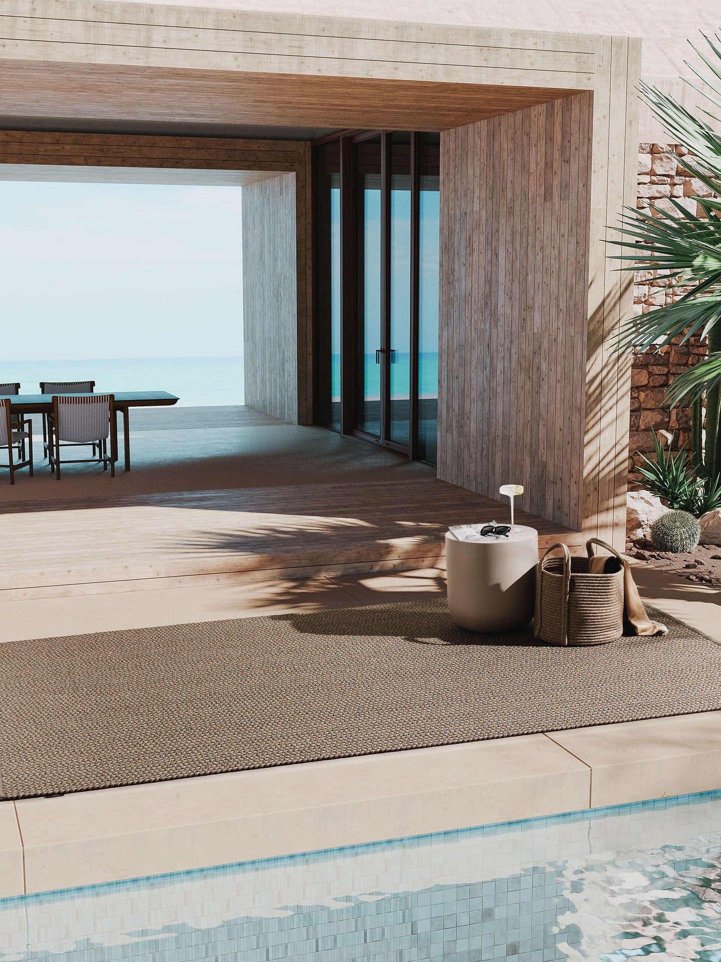 Covor interior/exterior Stino Beige/Multicolour 