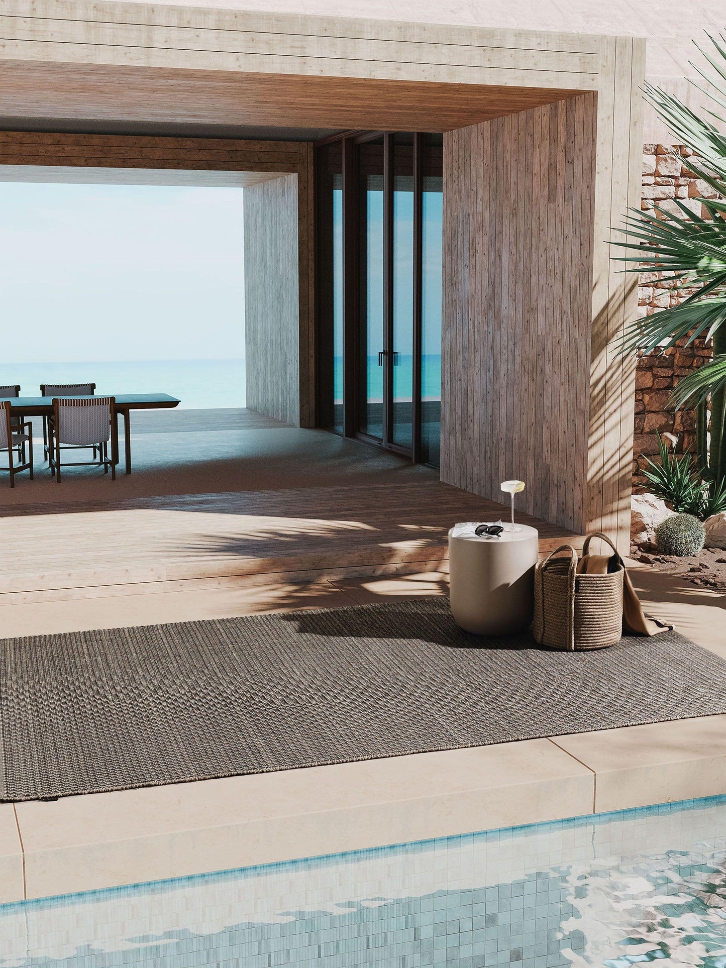 Covor interior/exterior Amata Charcoal/Grey 