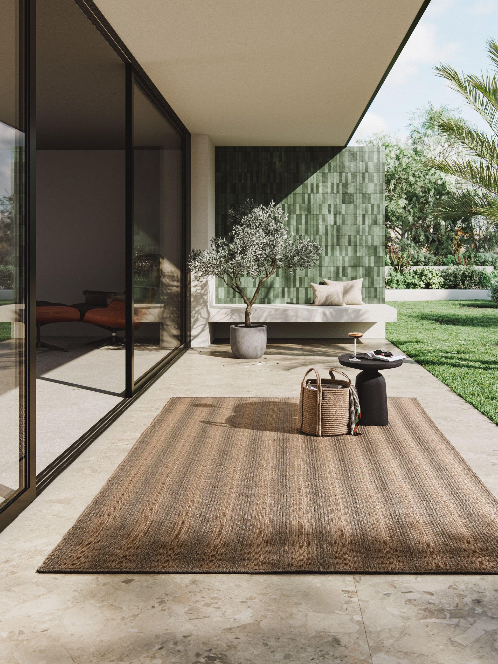 Covor interior/exterior Eleni Beige/Brown 