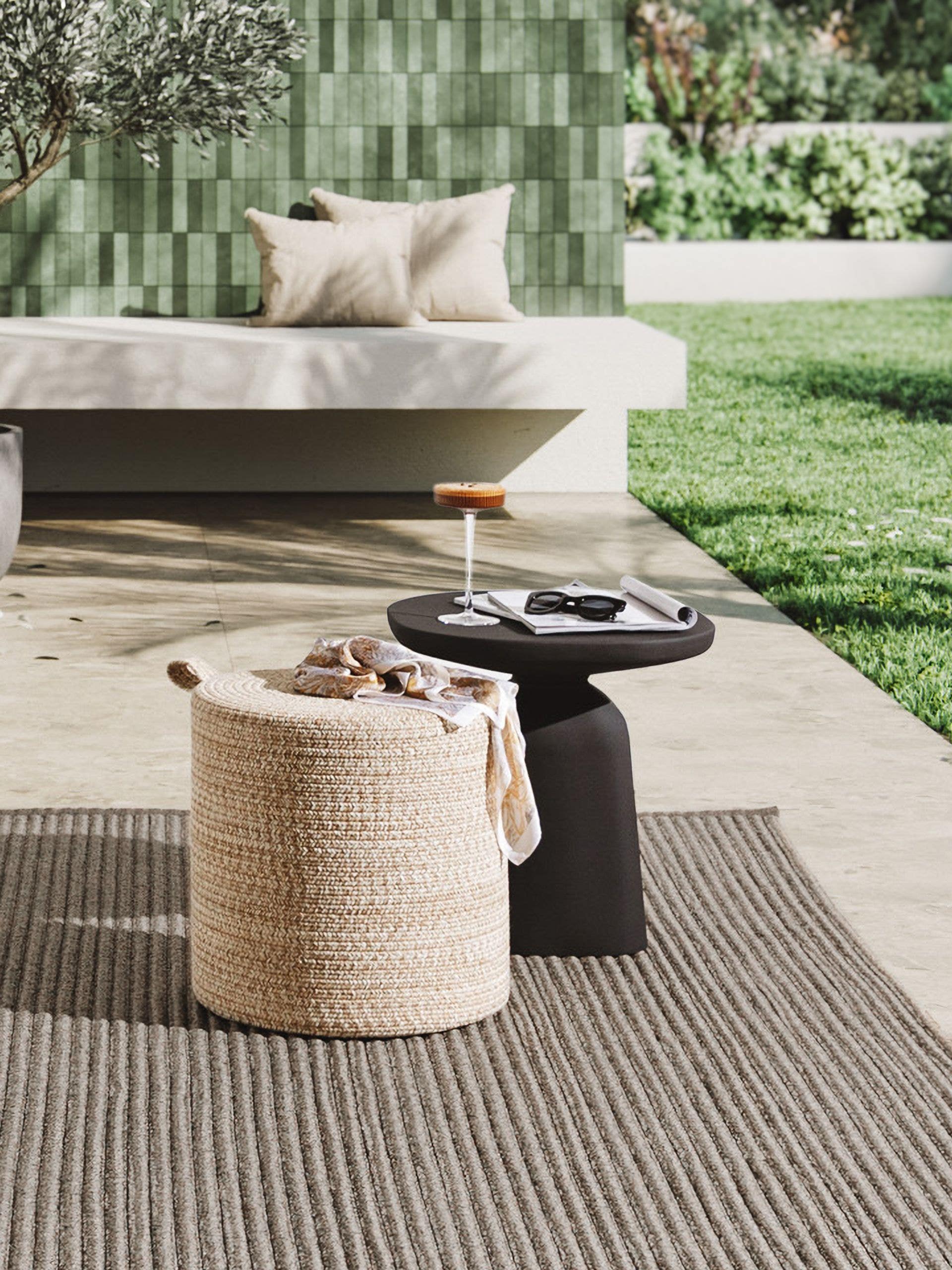 In- & Outdoor Pouf/taburet Noe Beige 