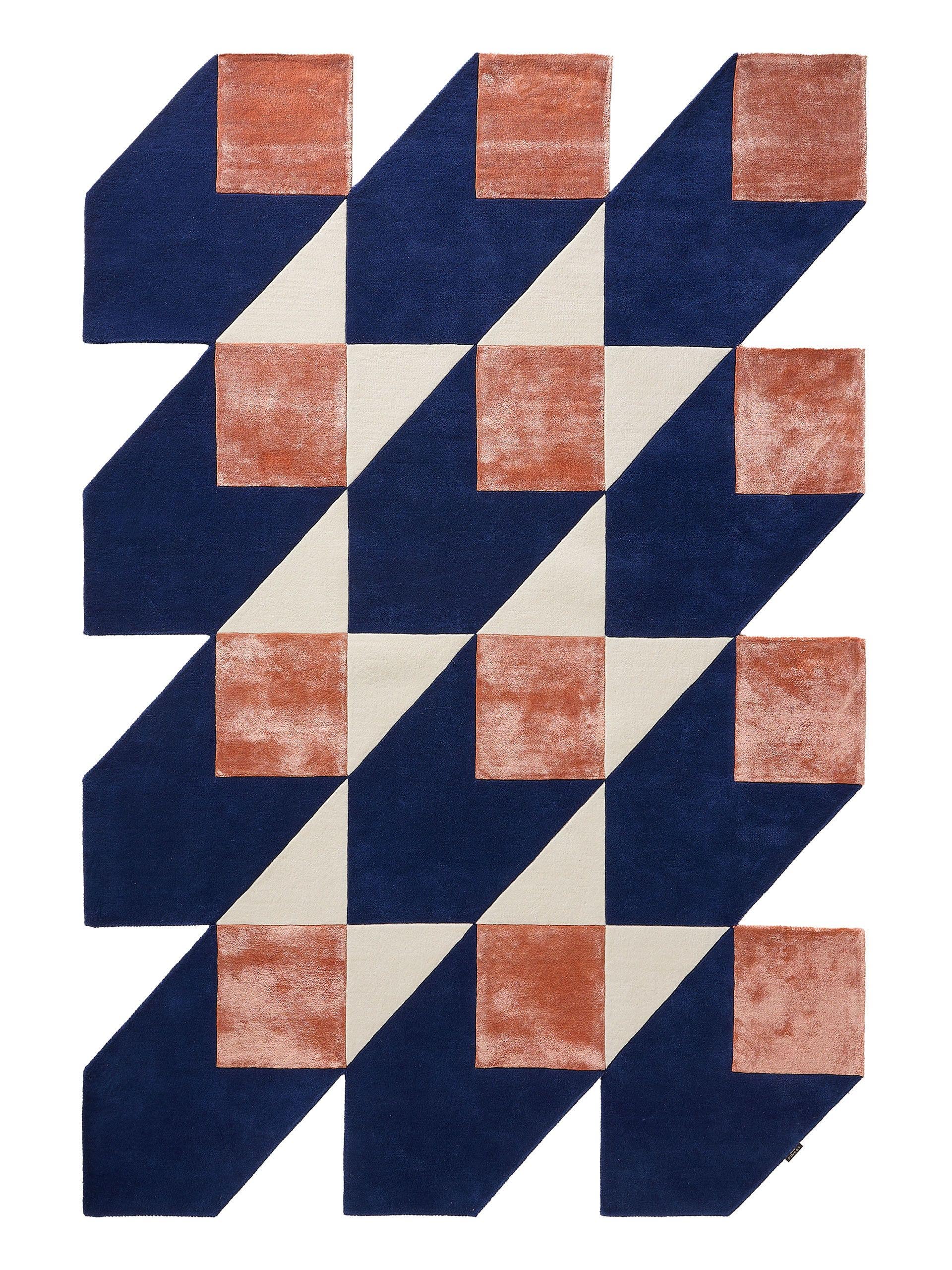 Covor Cubes Blue/Orange 