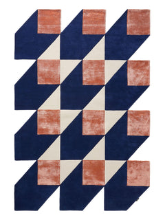 Covor Cubes Blue/Orange