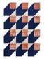 Covor Cubes Blue/Orange 