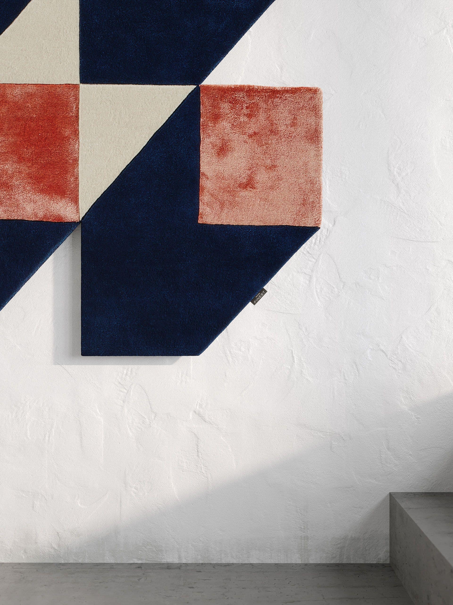 Covor Cubes Blue/Orange 