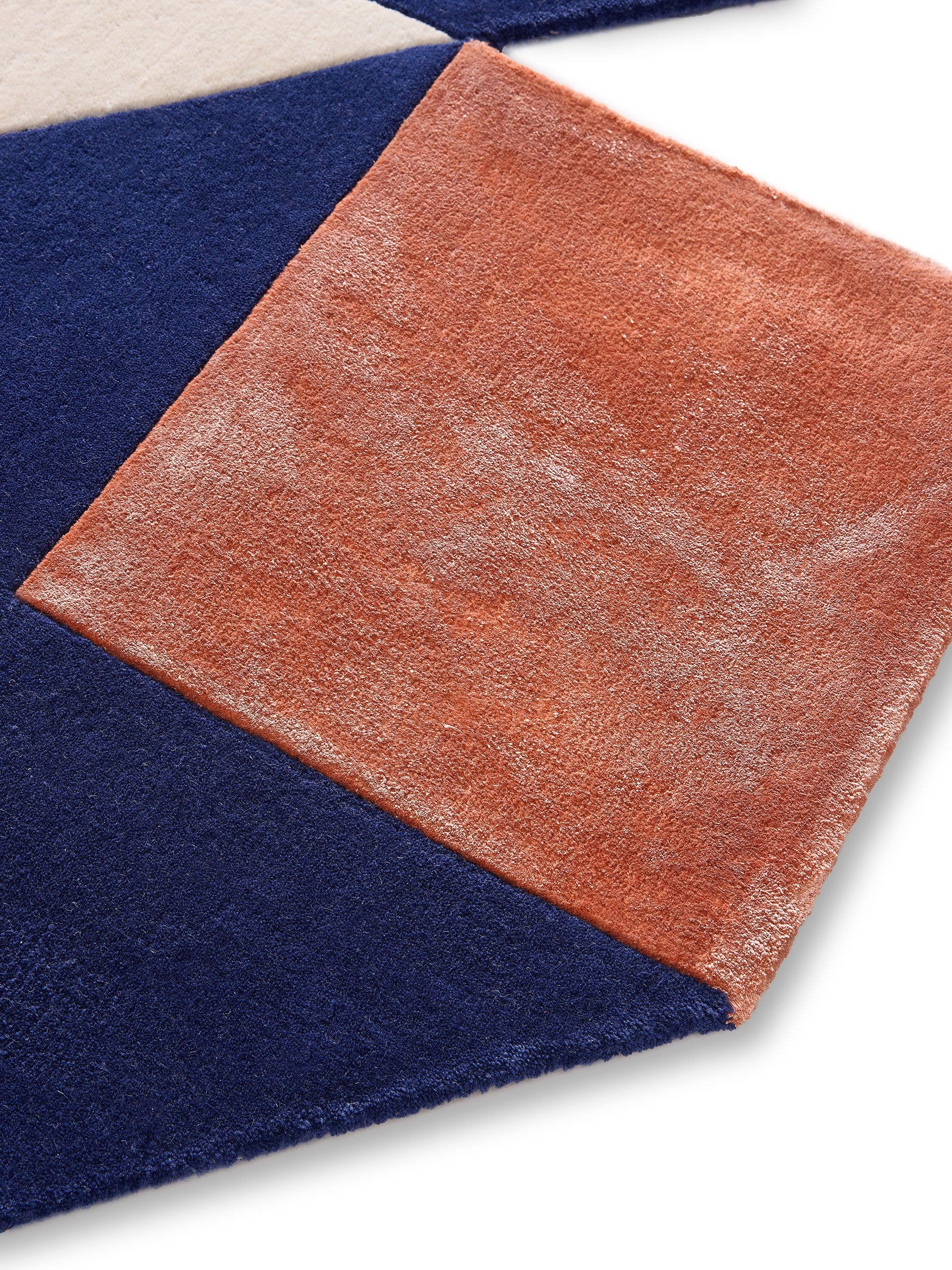 Covor Cubes Blue/Orange 
