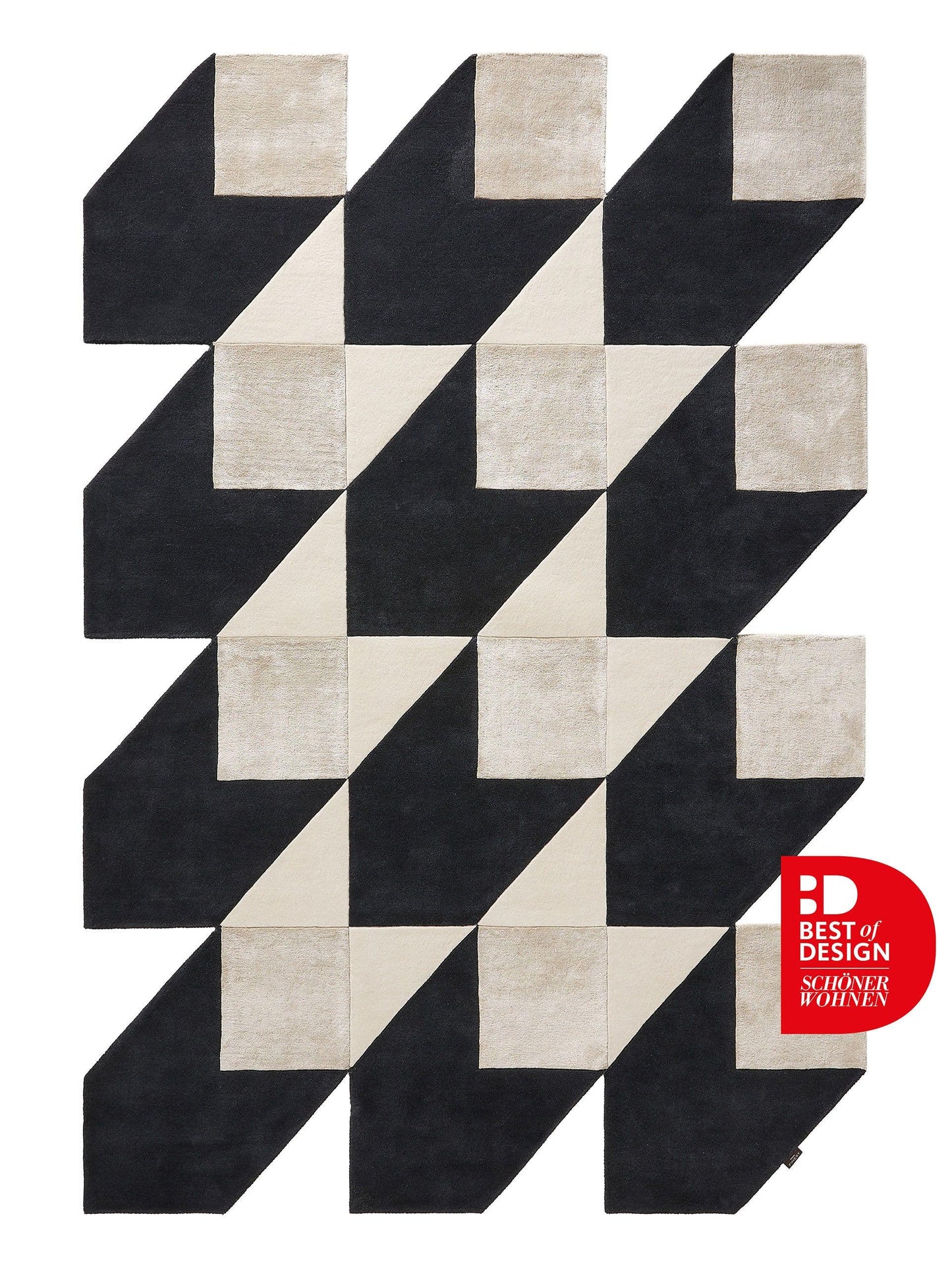 Covor Cubes Black/White 