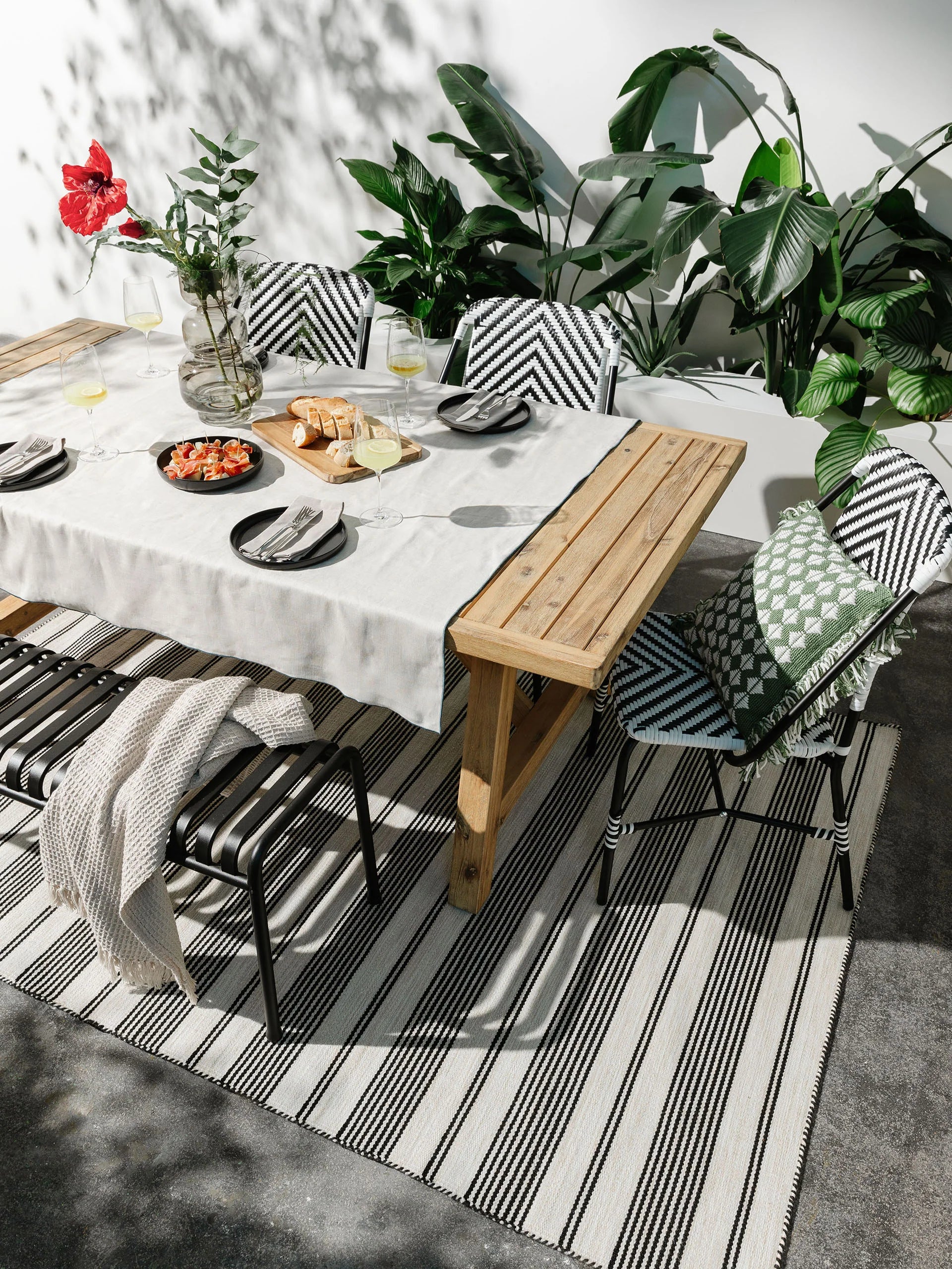 Covor interior/exterior Rida Beige/Black