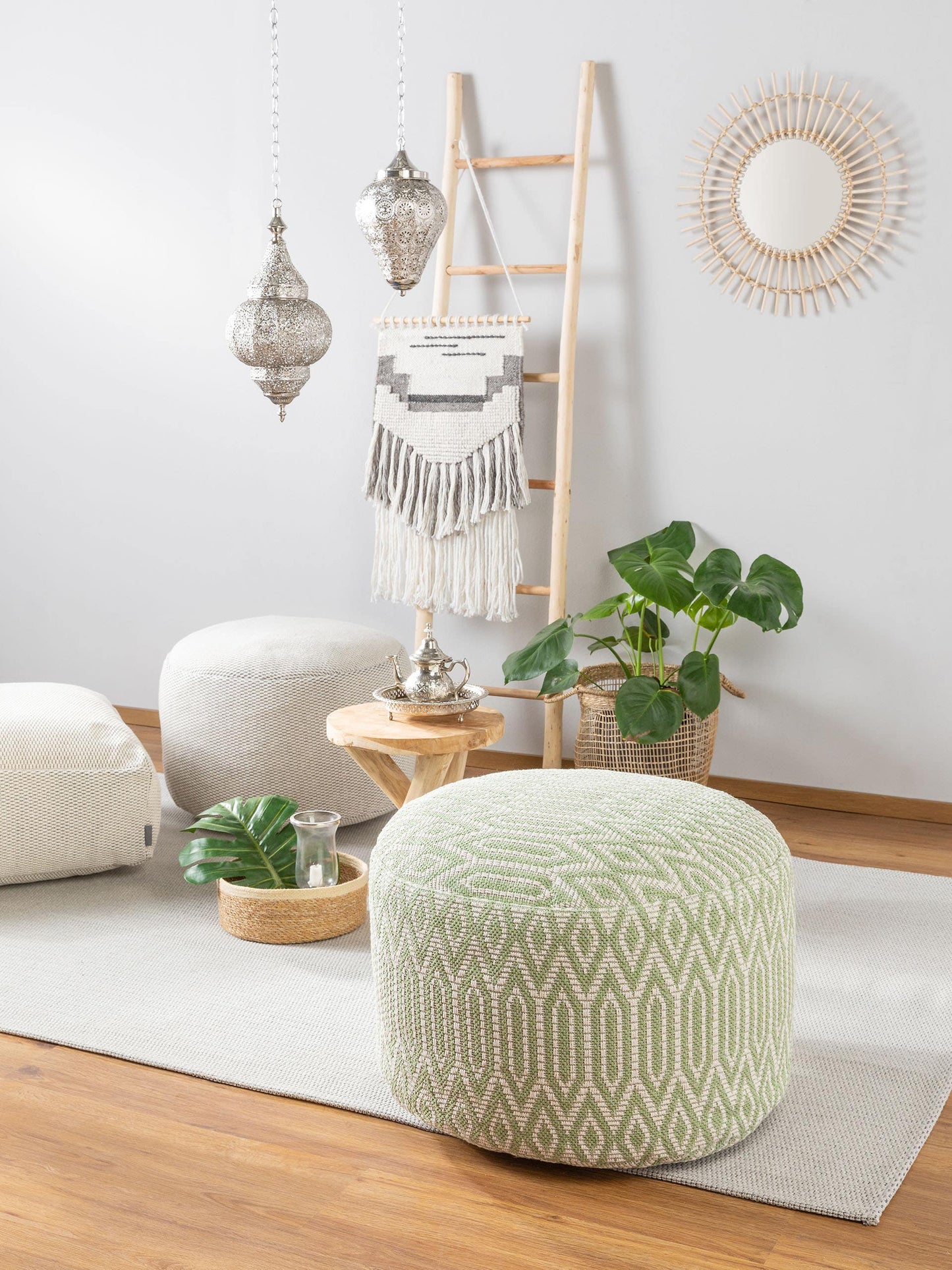 Pouf/taburet Ibiza Green 