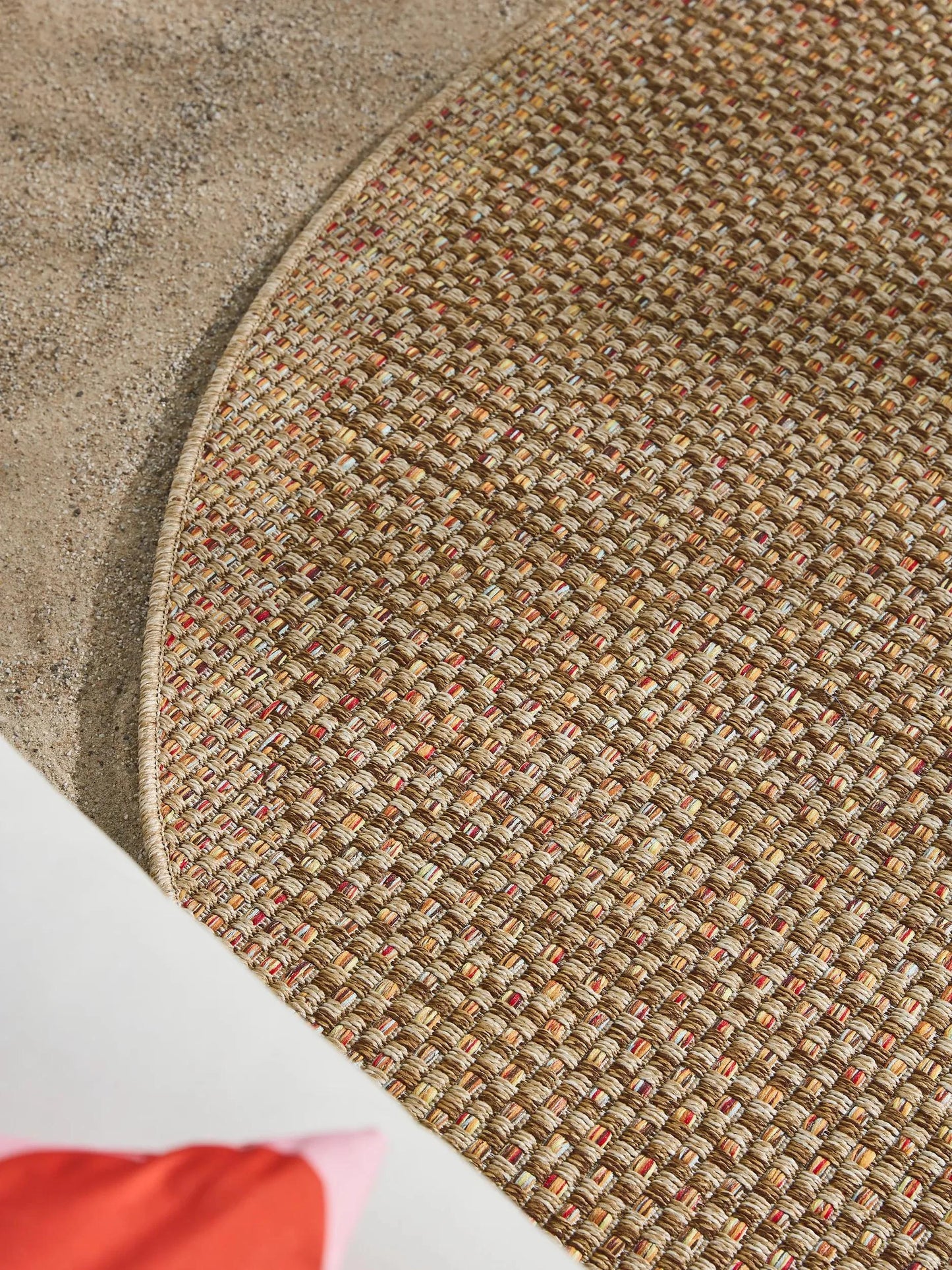 Covor rotund interior/exterior Agra Multicolour/Beige 