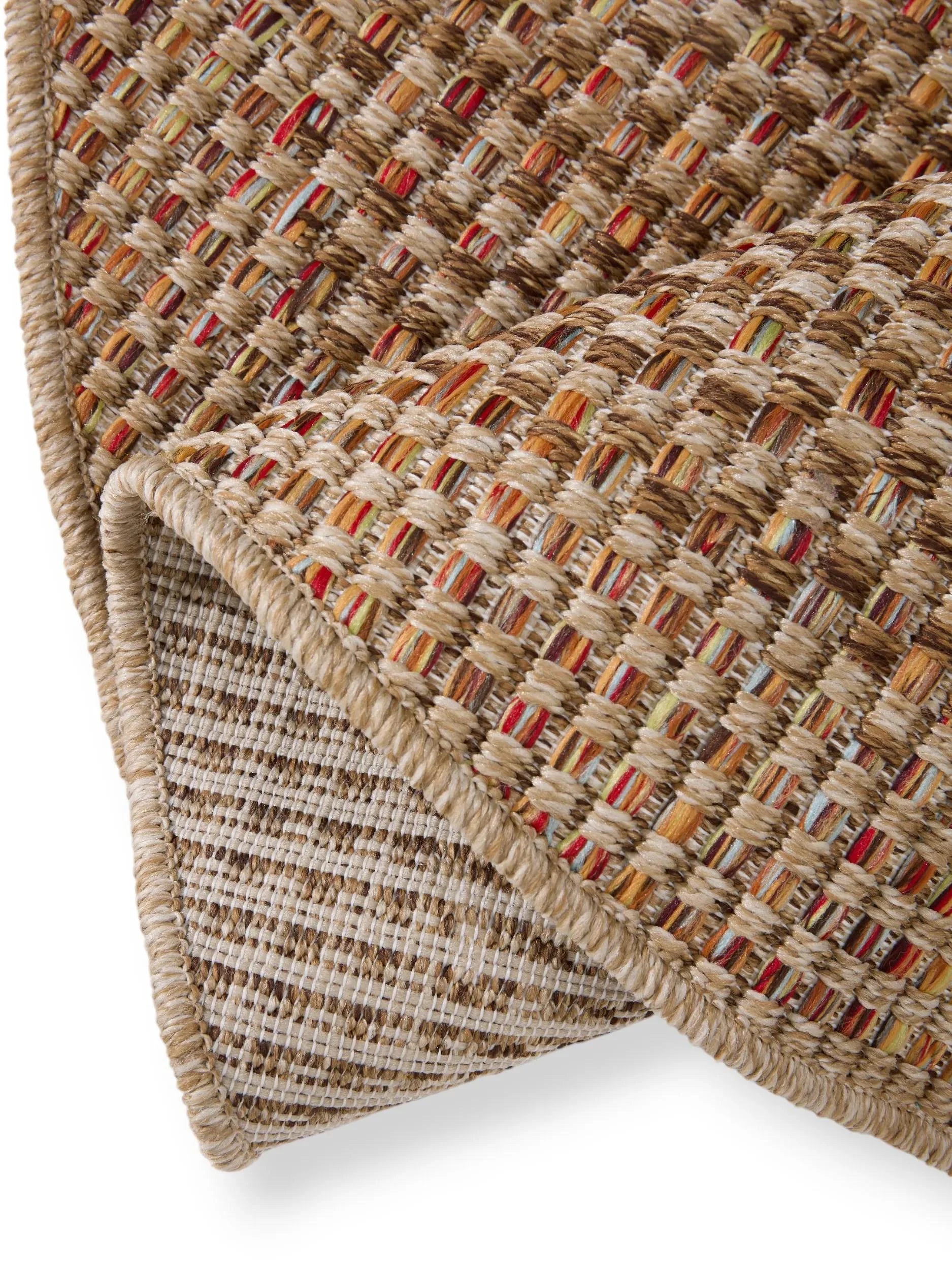 Covor rotund interior/exterior Agra Multicolour/Beige 