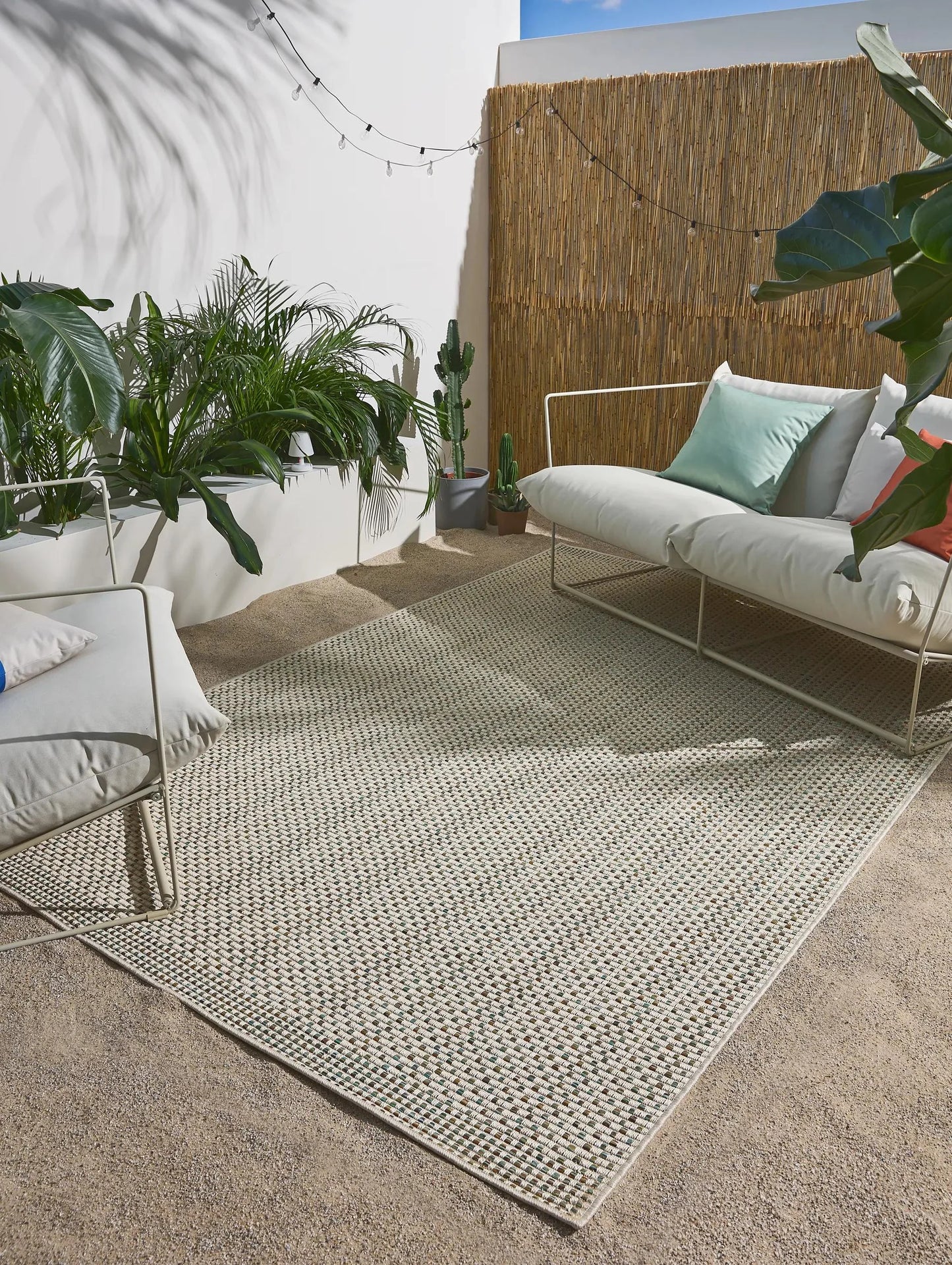 Covor interior/exterior Agra Cream/Blue 