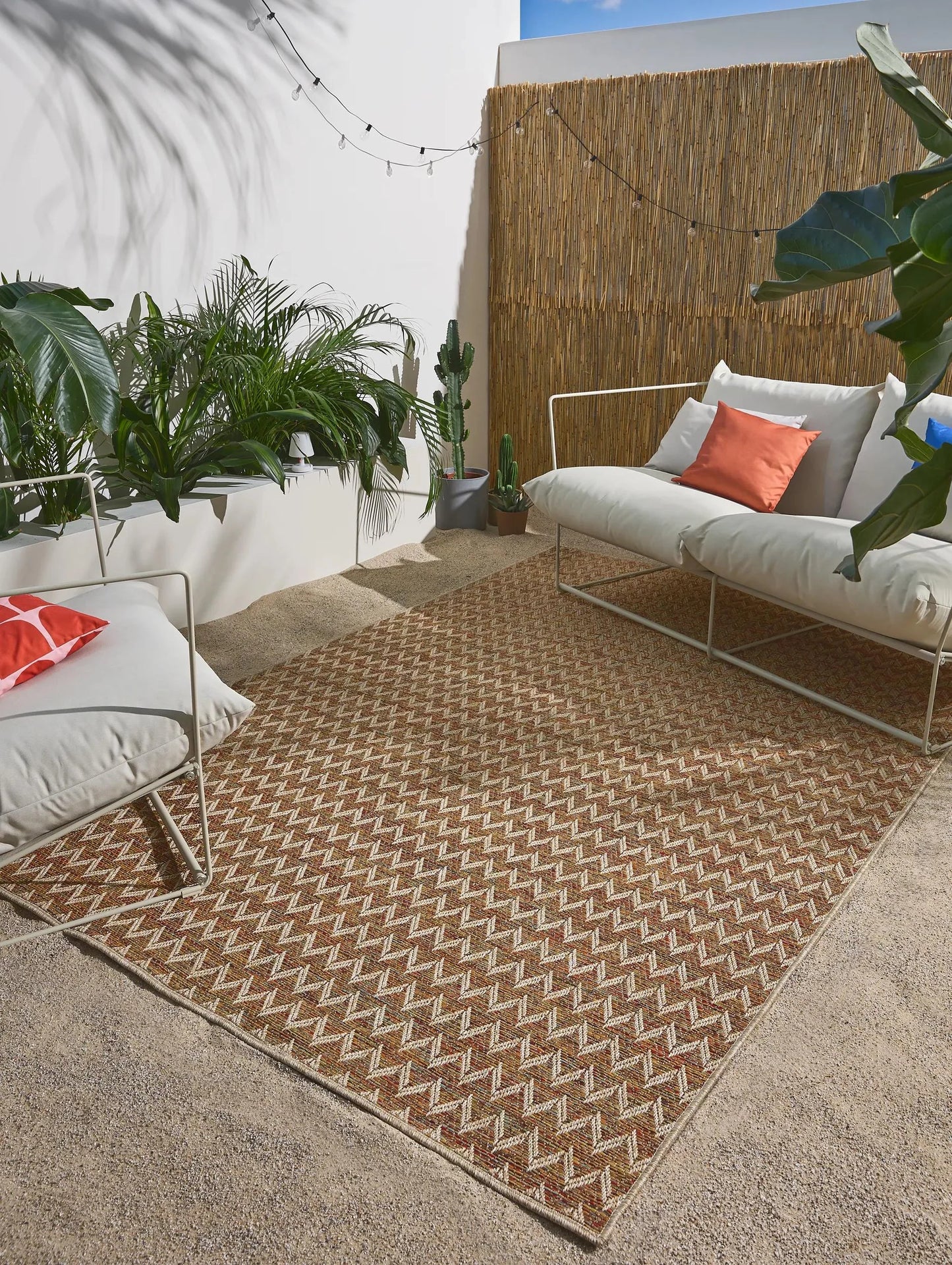 Covor interior/exterior Agra Beige/Multicolour 