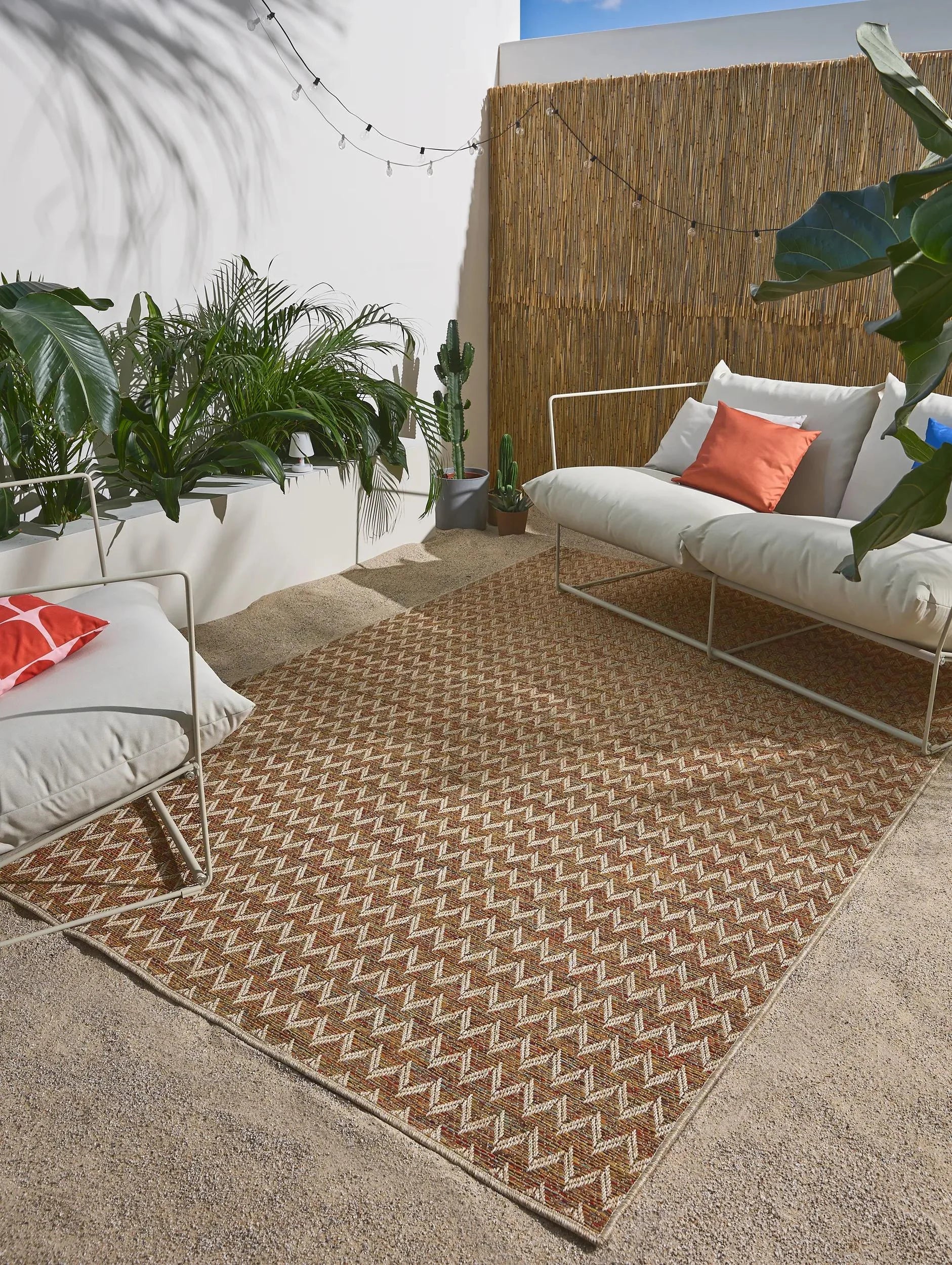 Covor interior/exterior Agra Beige/Multicolour 