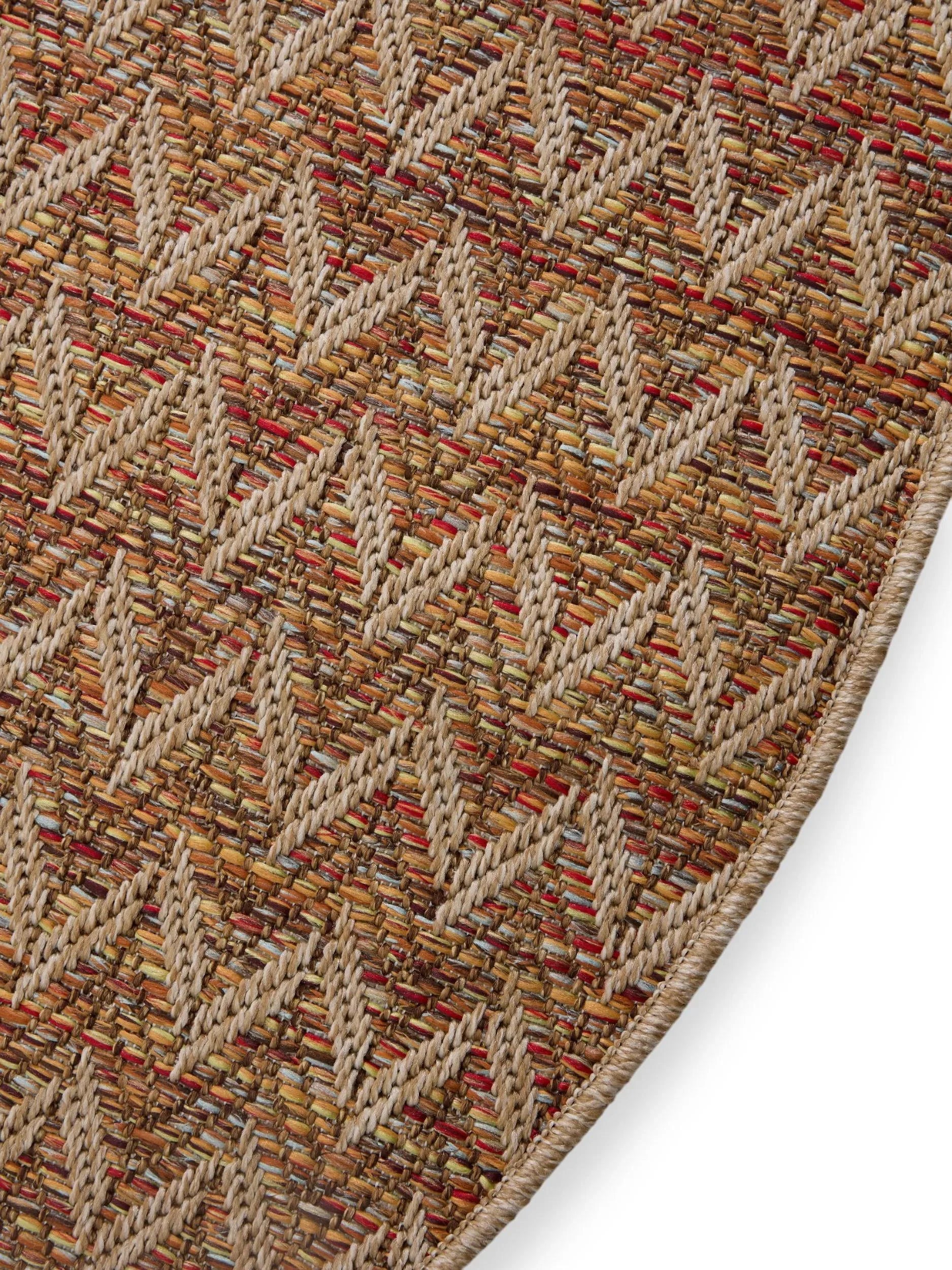 Covor rotund interior/exterior Agra Beige/Multicolour 