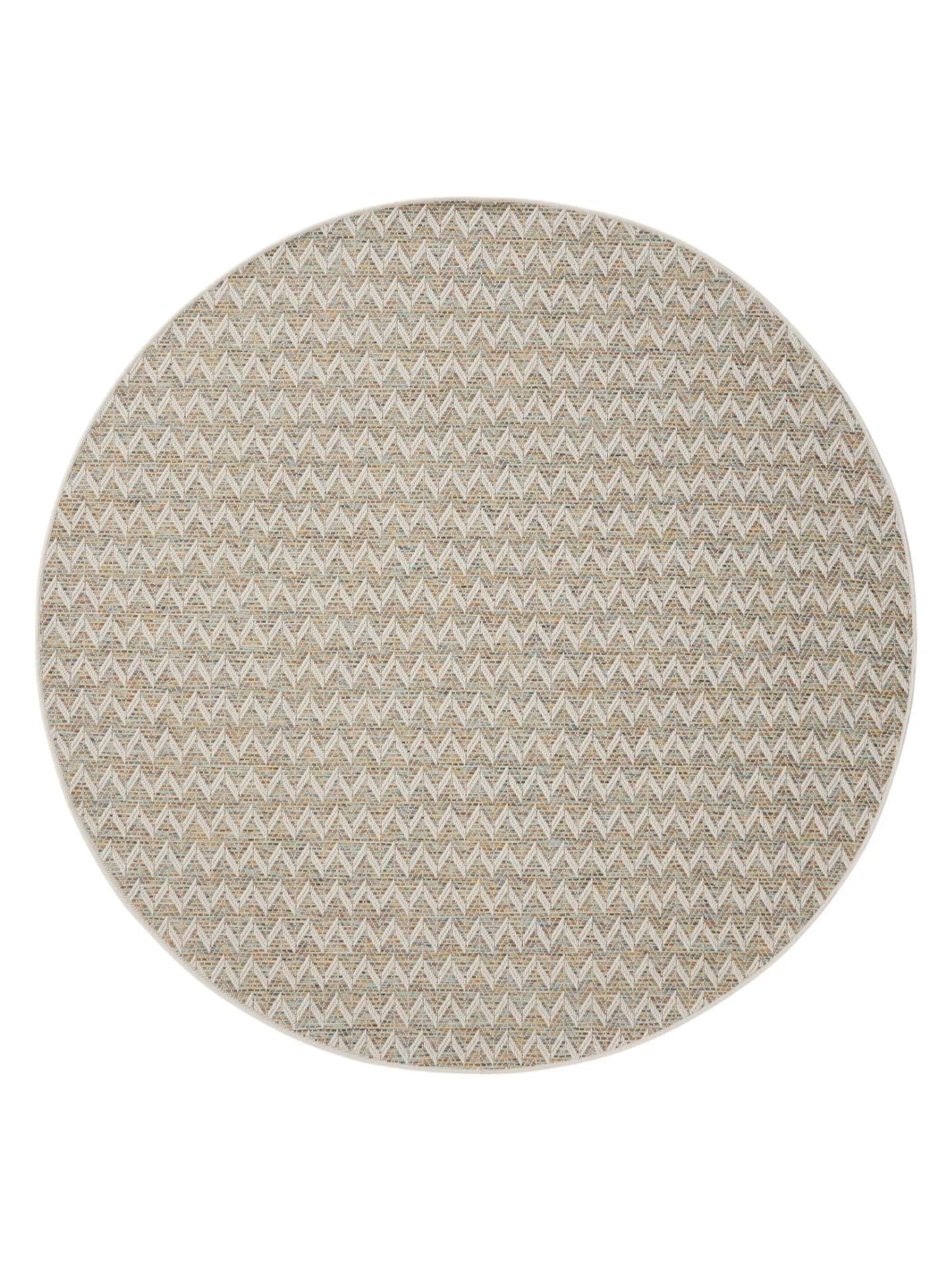 Covor rotund interior/exterior Agra Blue/Cream 
