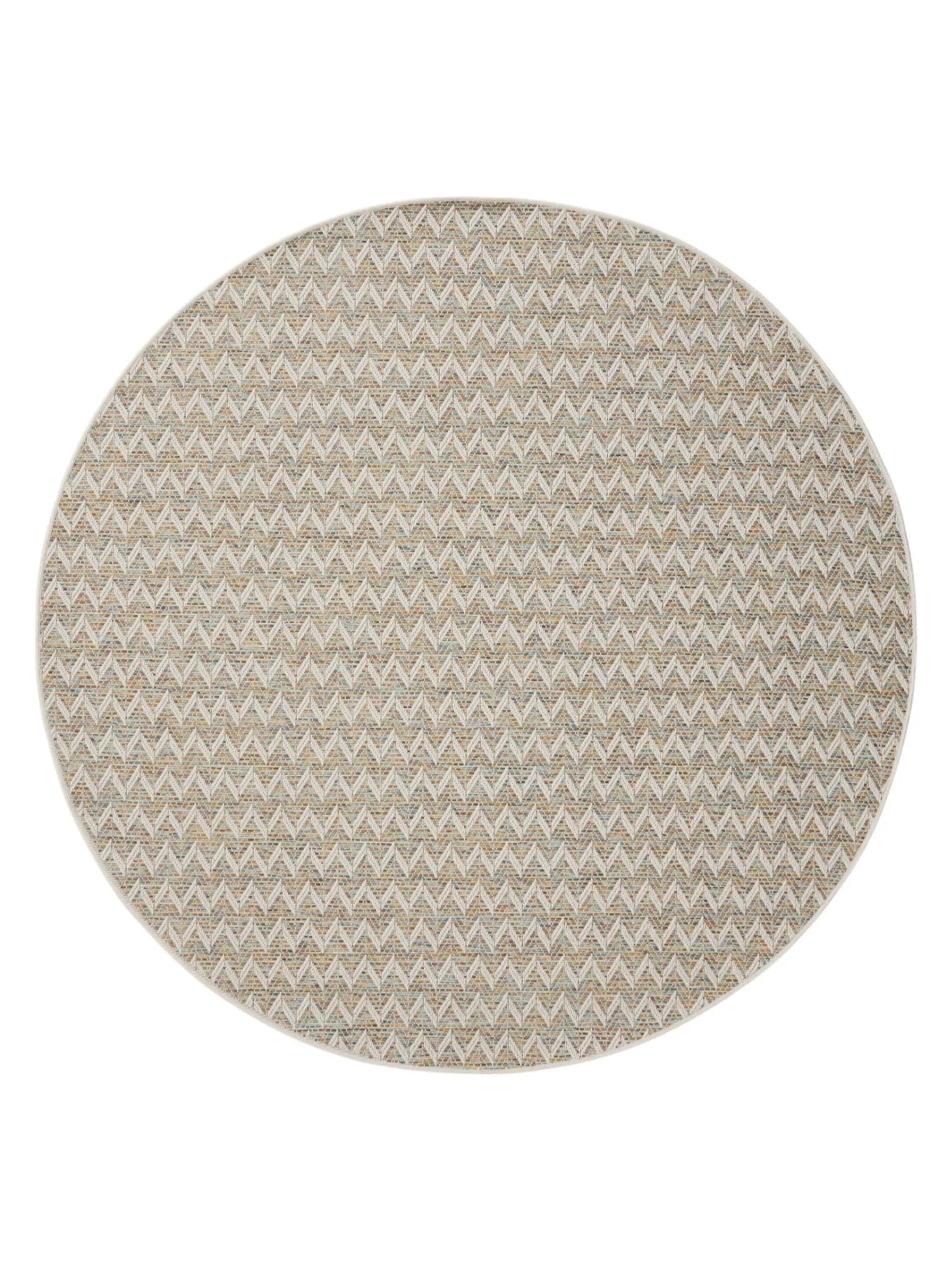 Covor rotund interior/exterior Agra Blue/Cream 