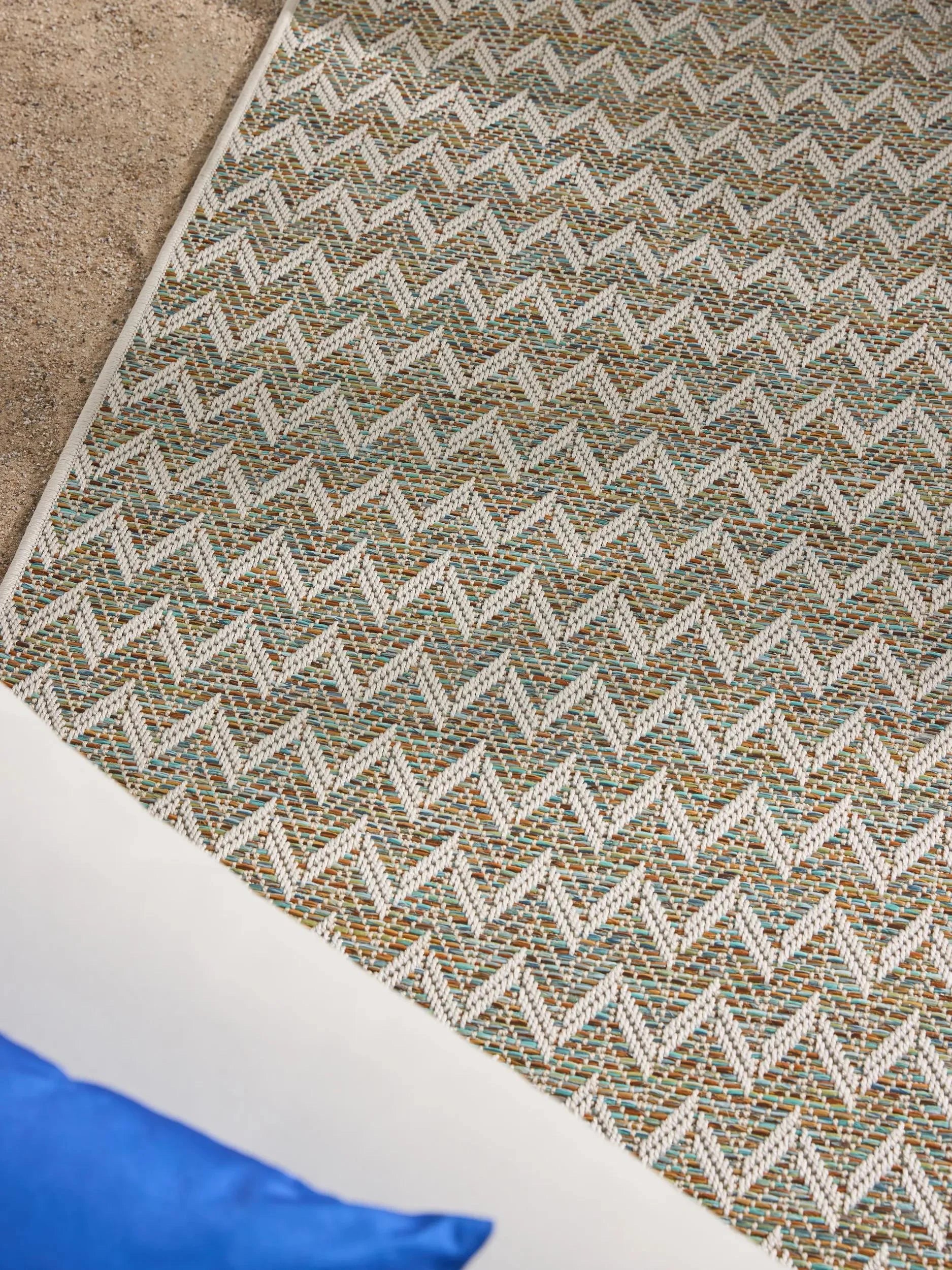 Covor interior/exterior Agra Blue/Cream 