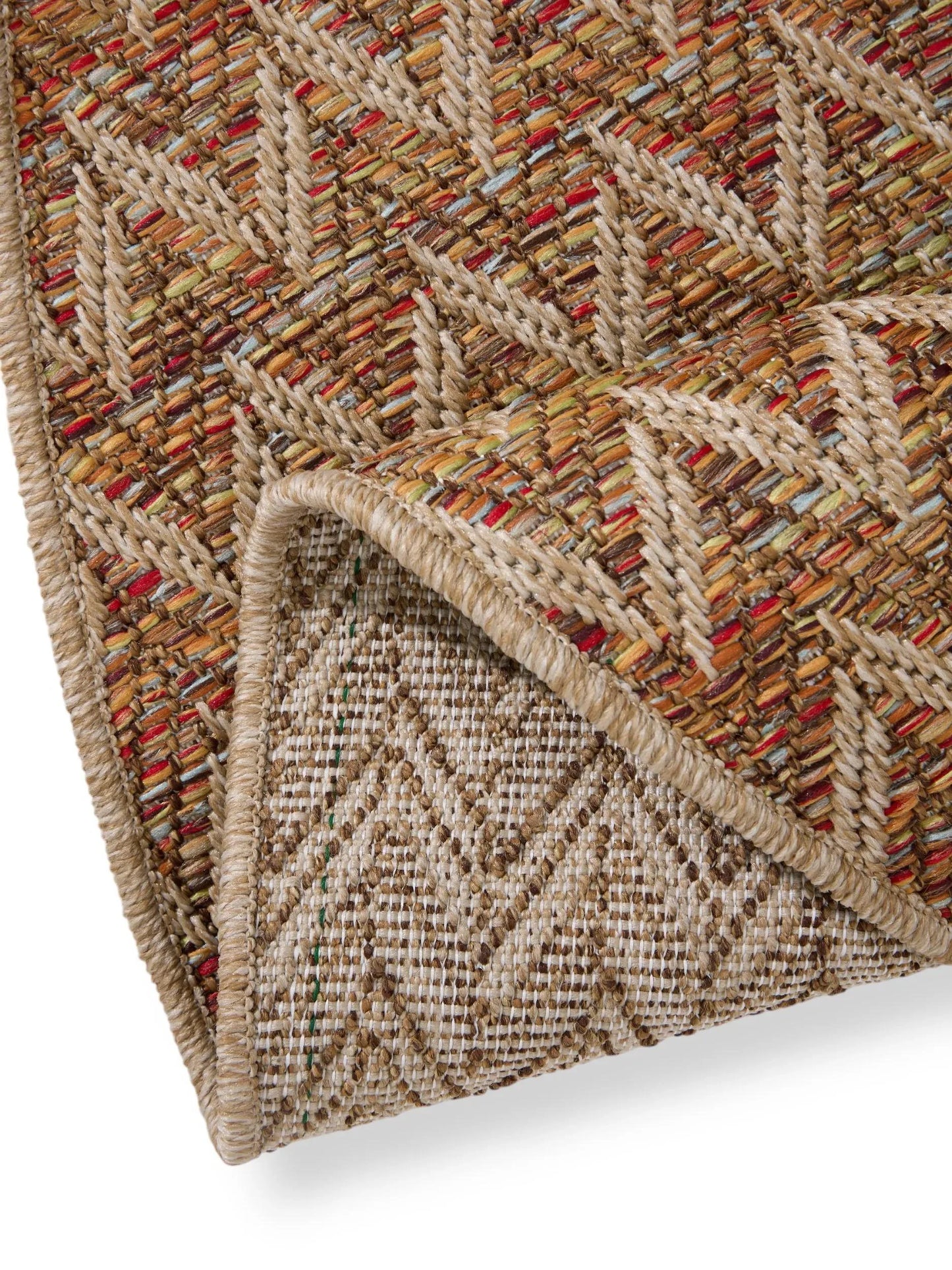Covor rotund interior/exterior Agra Beige/Multicolour 