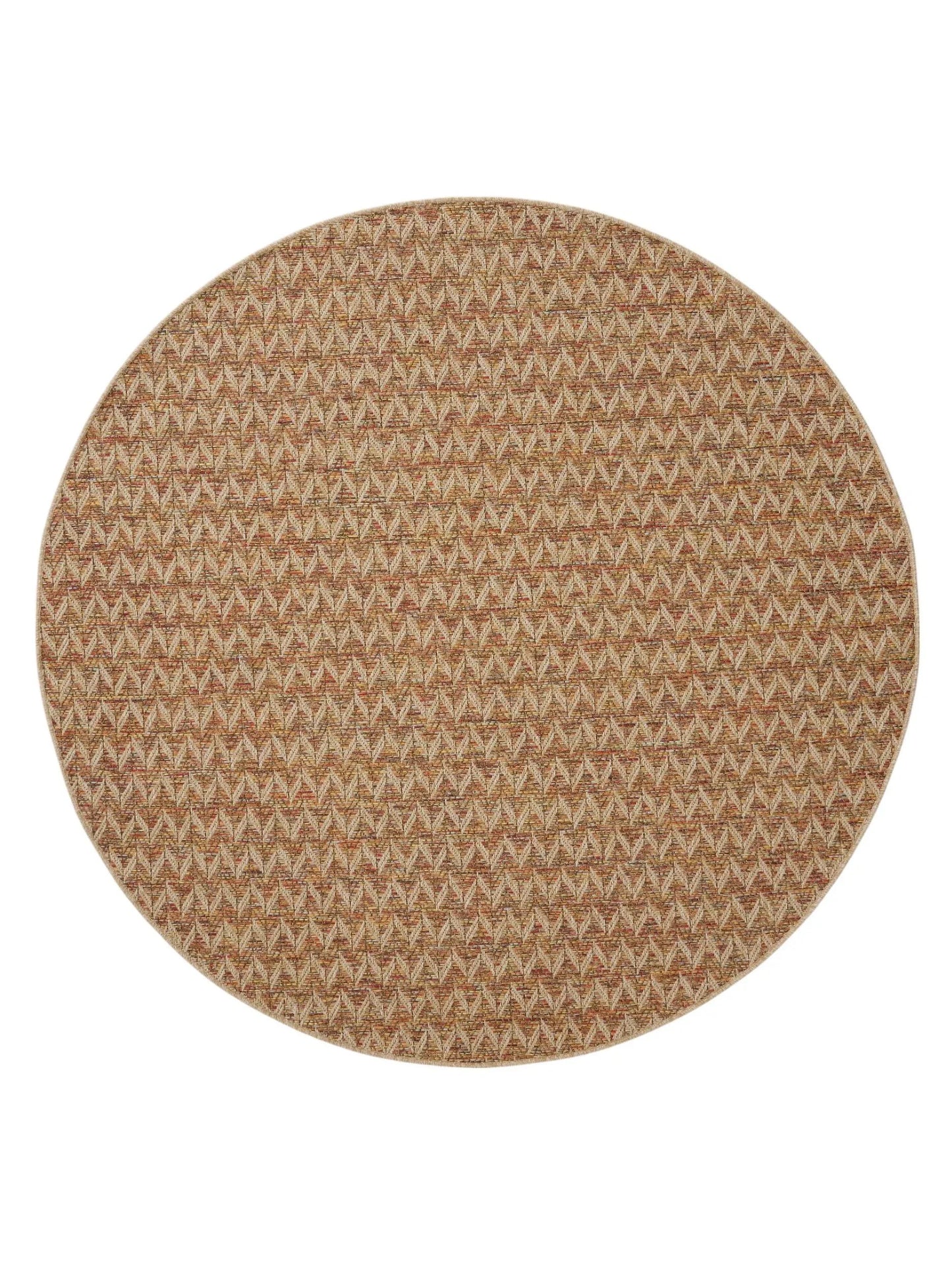 Covor rotund interior/exterior Agra Beige/Multicolour 