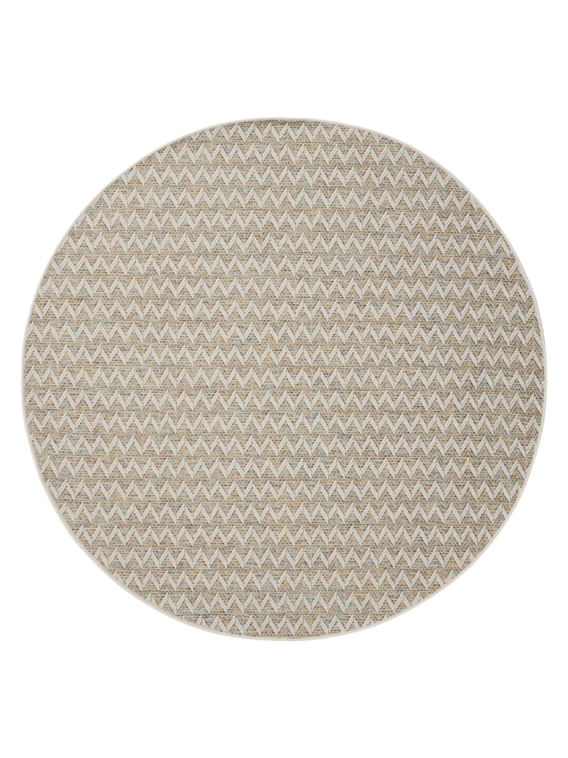 Covor rotund interior/exterior Agra Blue/Cream 