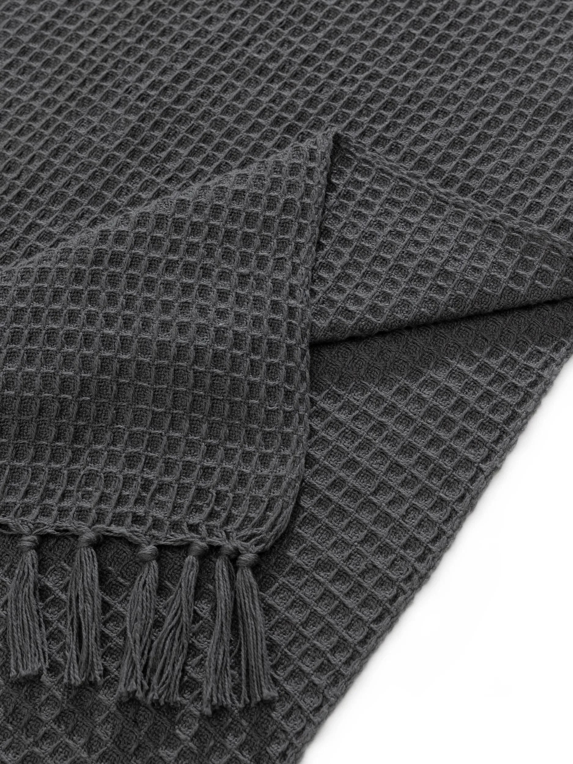 Cotton Pătură Amalia Dark Grey