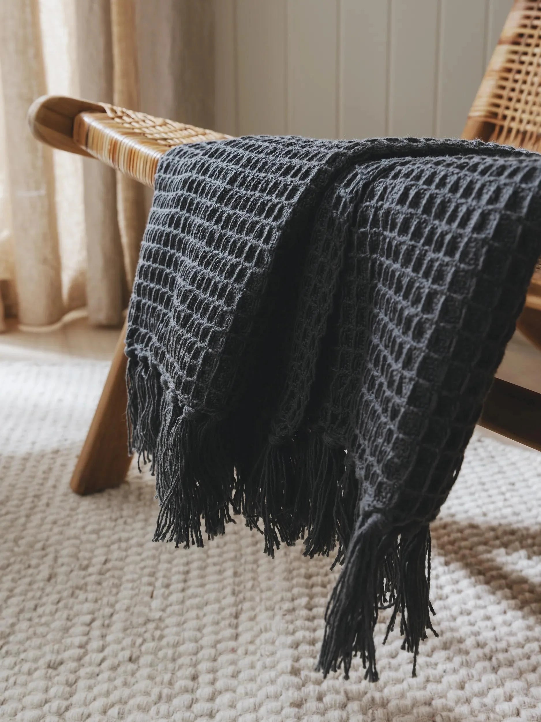 Cotton Pătură Amalia Dark Grey