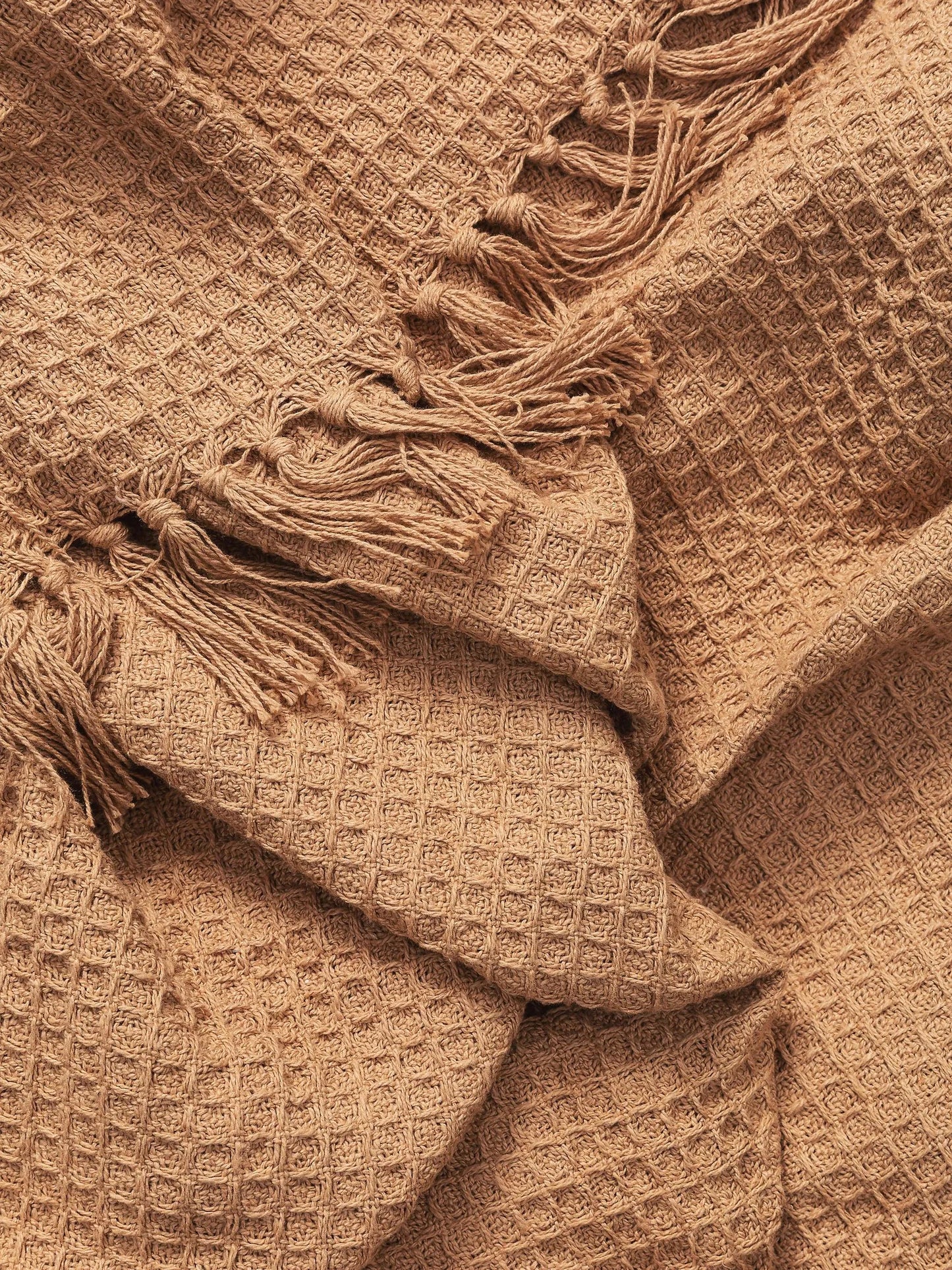 Cotton Pătură Amalia Light Brown