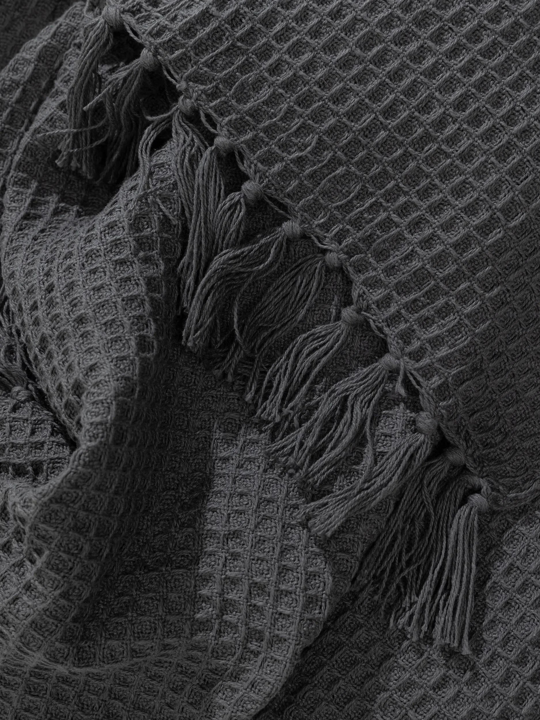 Cotton Pătură Amalia Dark Grey