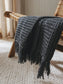 Cotton Pătură Amalia Dark Grey