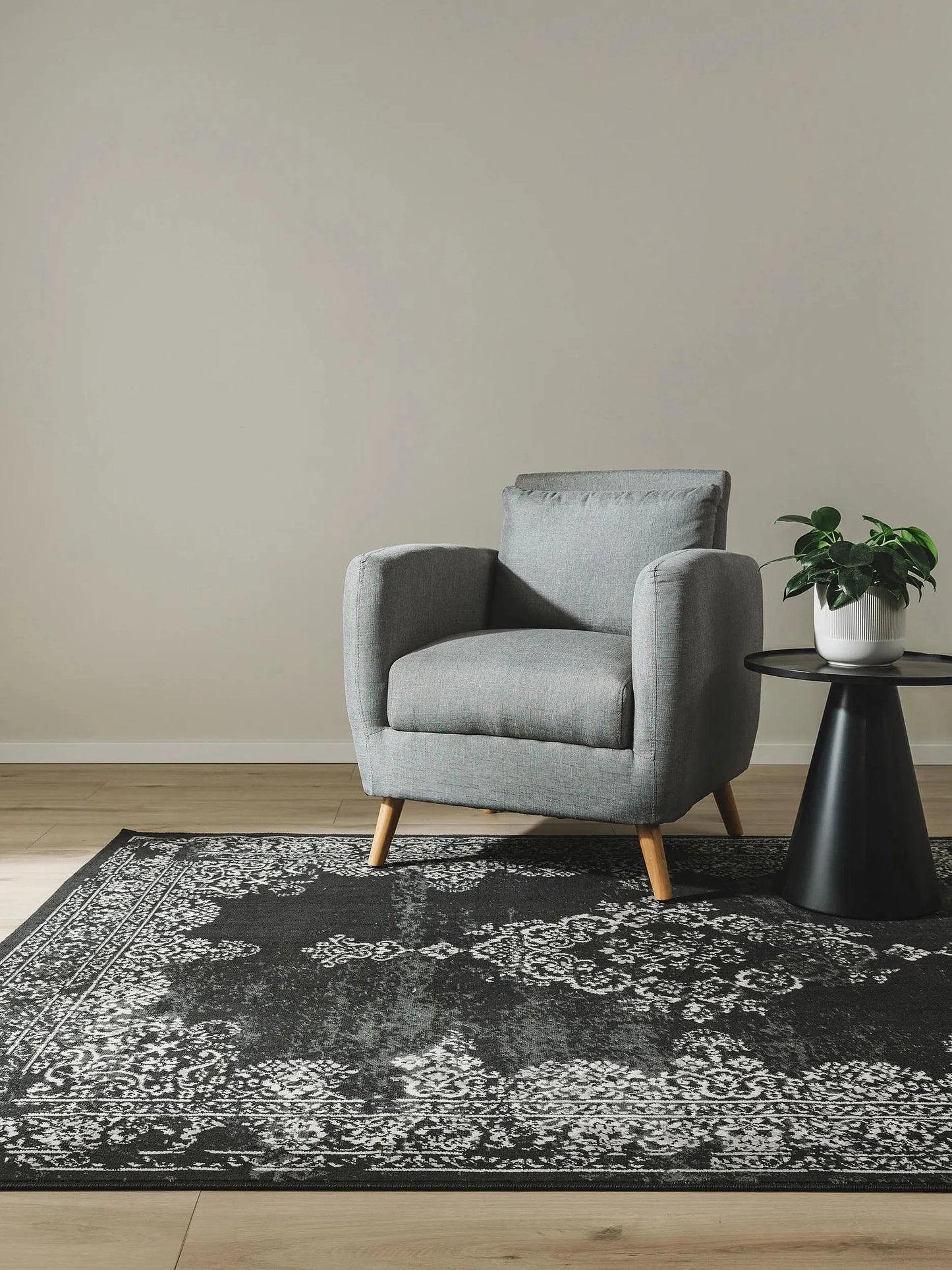 Covor interior/exterior Antique Black/White 