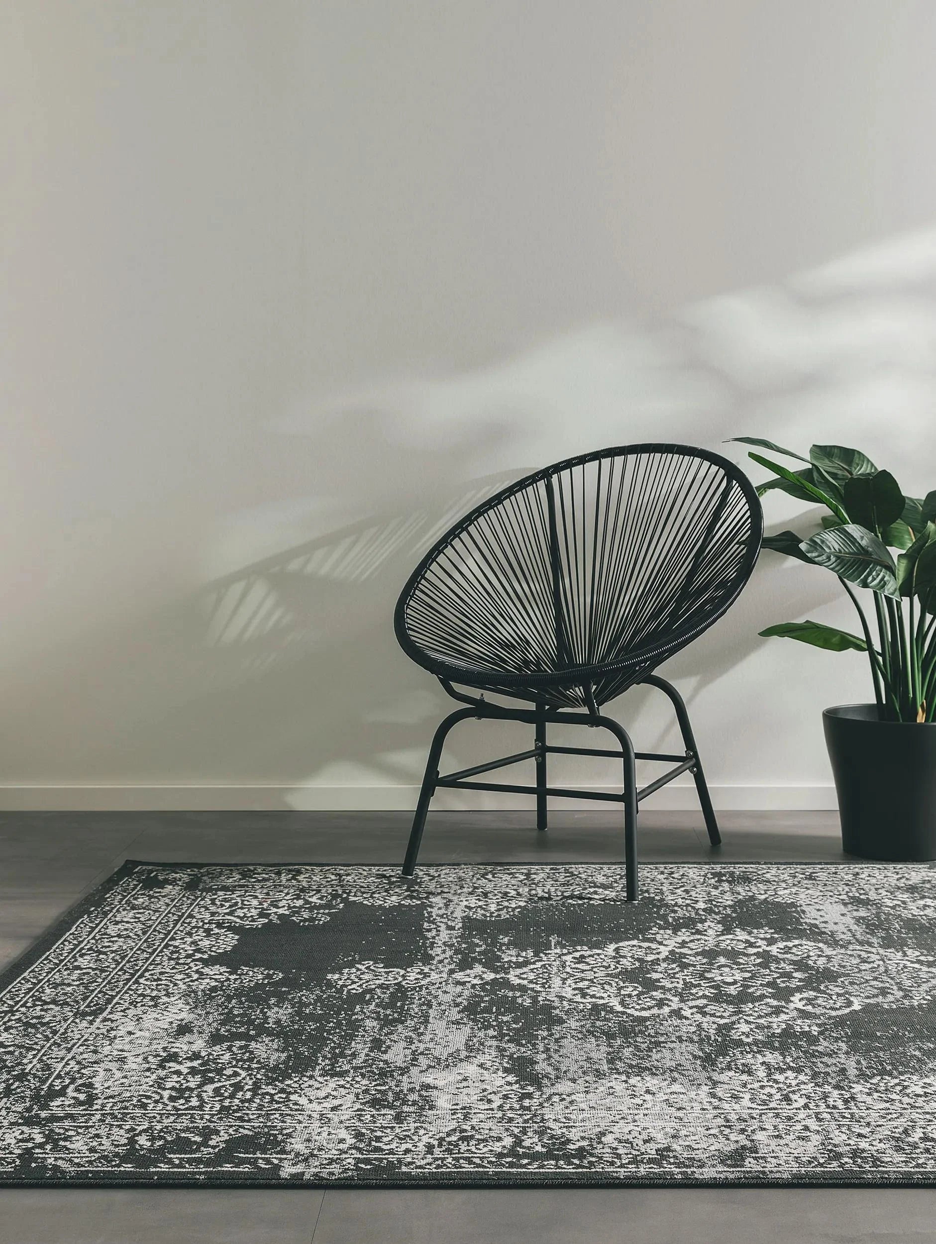 Covor interior/exterior Antique Black/White 