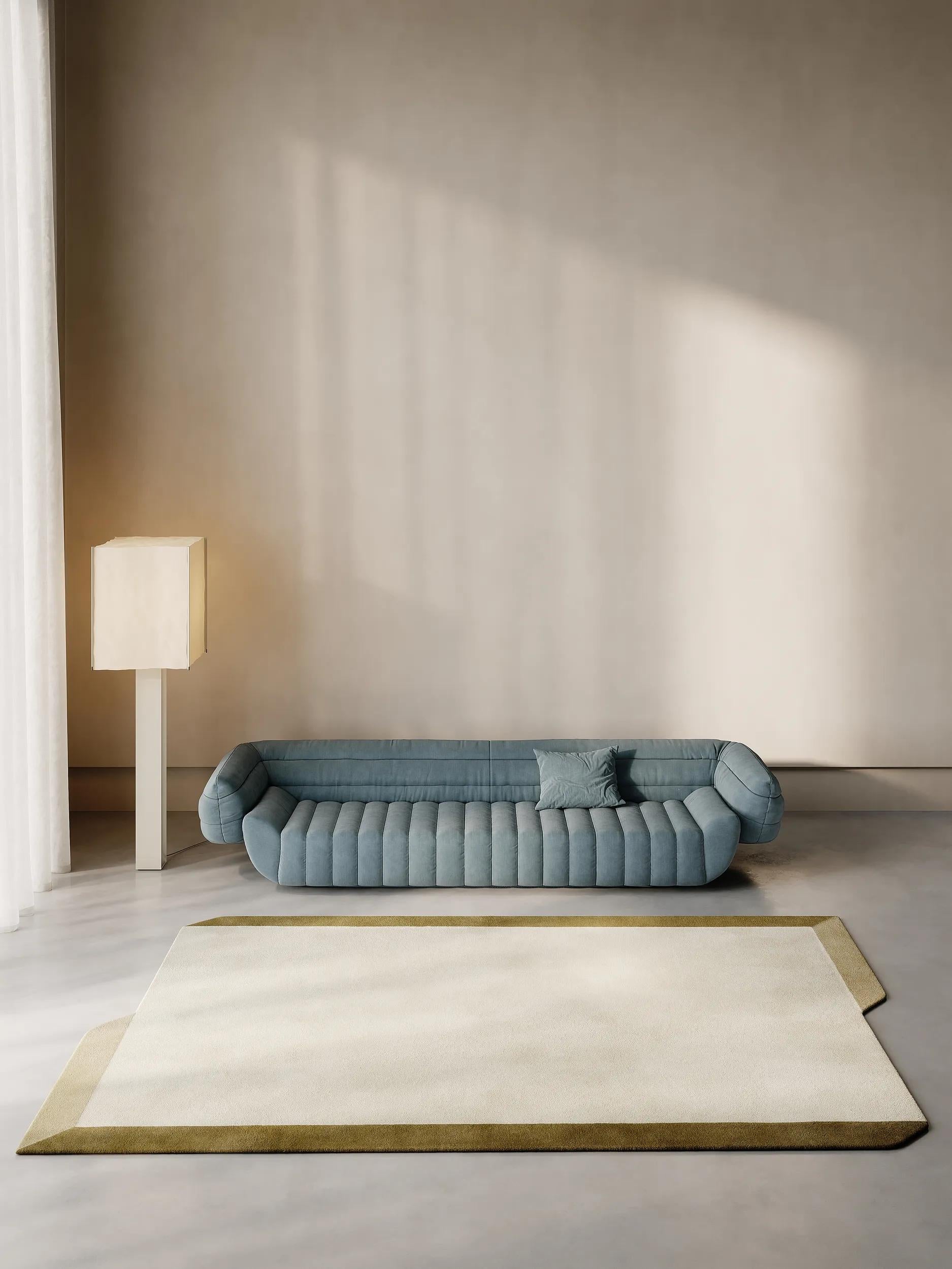 Covor de lână Aspect Cream/Green