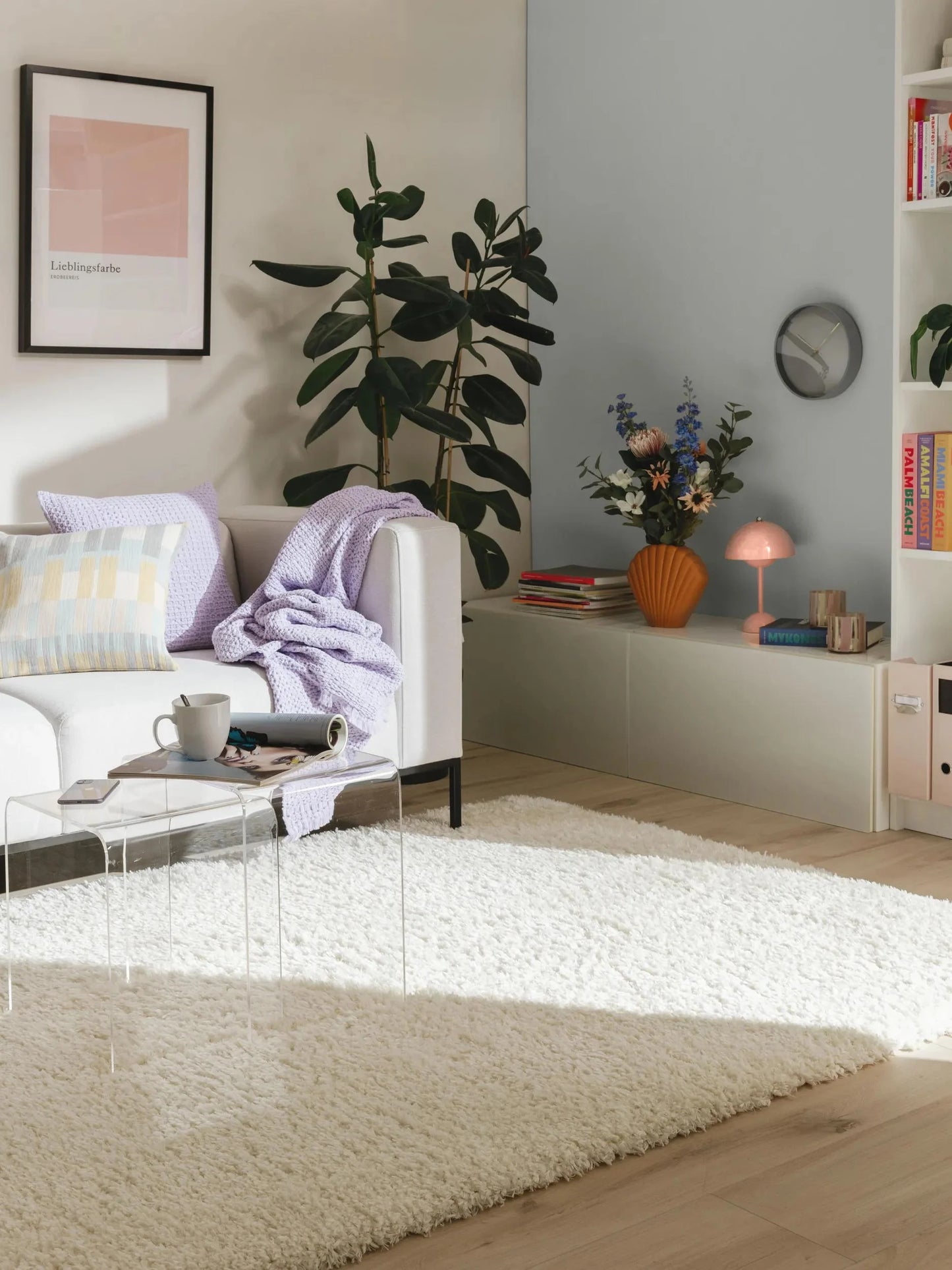 Covor Shaggy Ava Cream