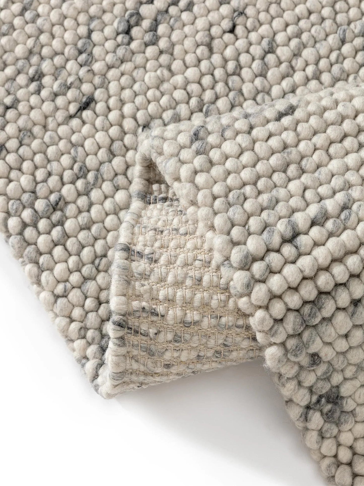 Traversă din lână Beads Light Grey 