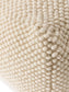 Handmade Wool Pouf/taburet Beads Cream 