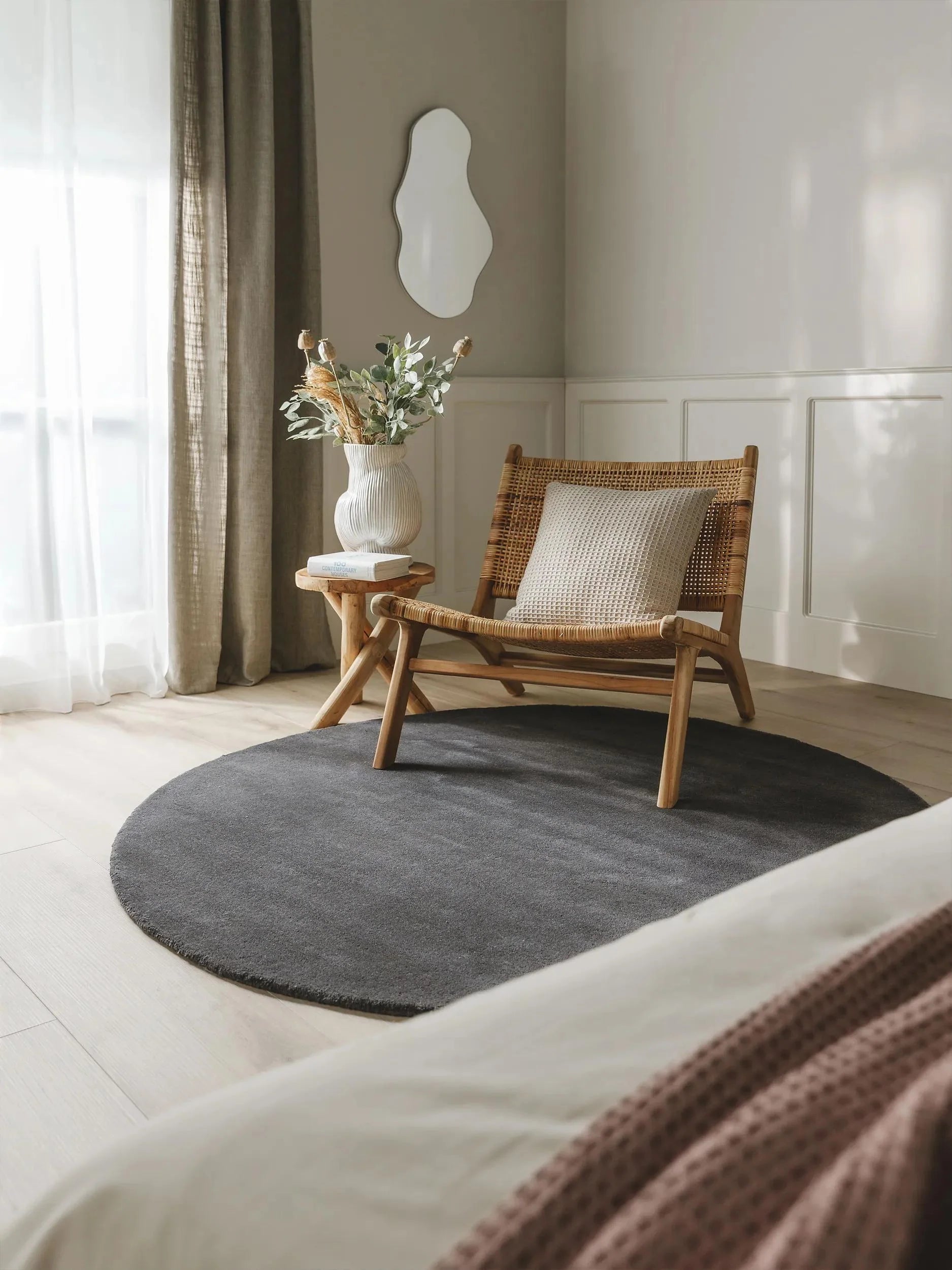 Covor rotund Covor Bent Charcoal 