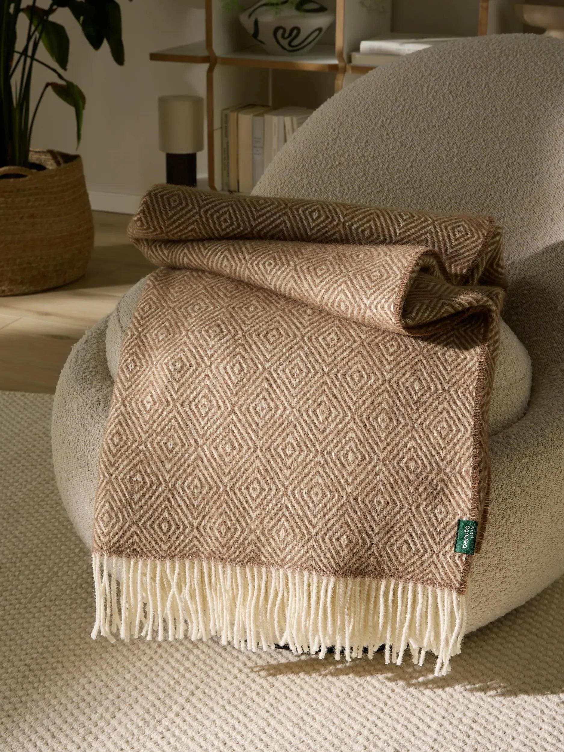 Wool Pătură Bianca Brown