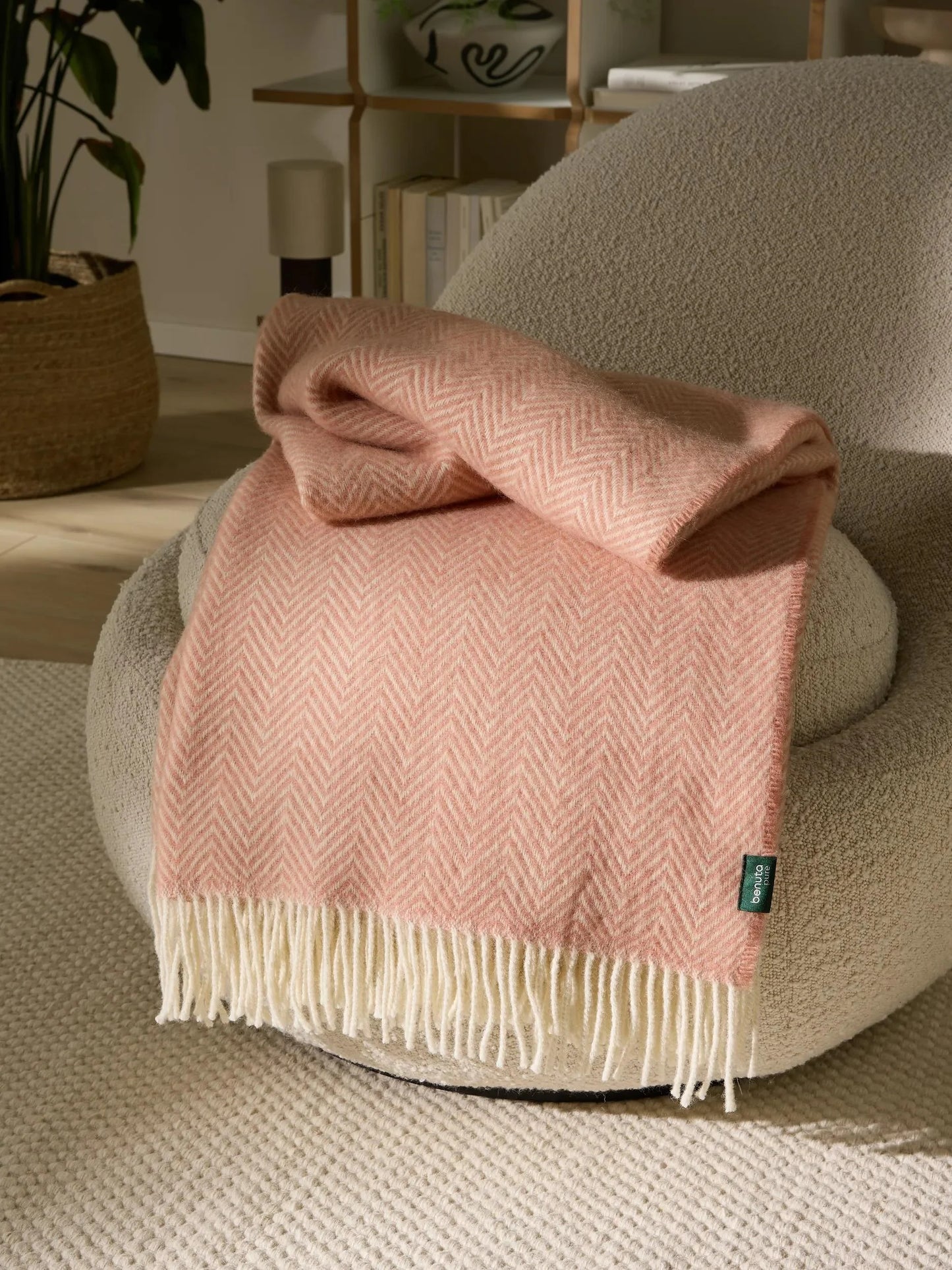 Wool Pătură Bianca Rose