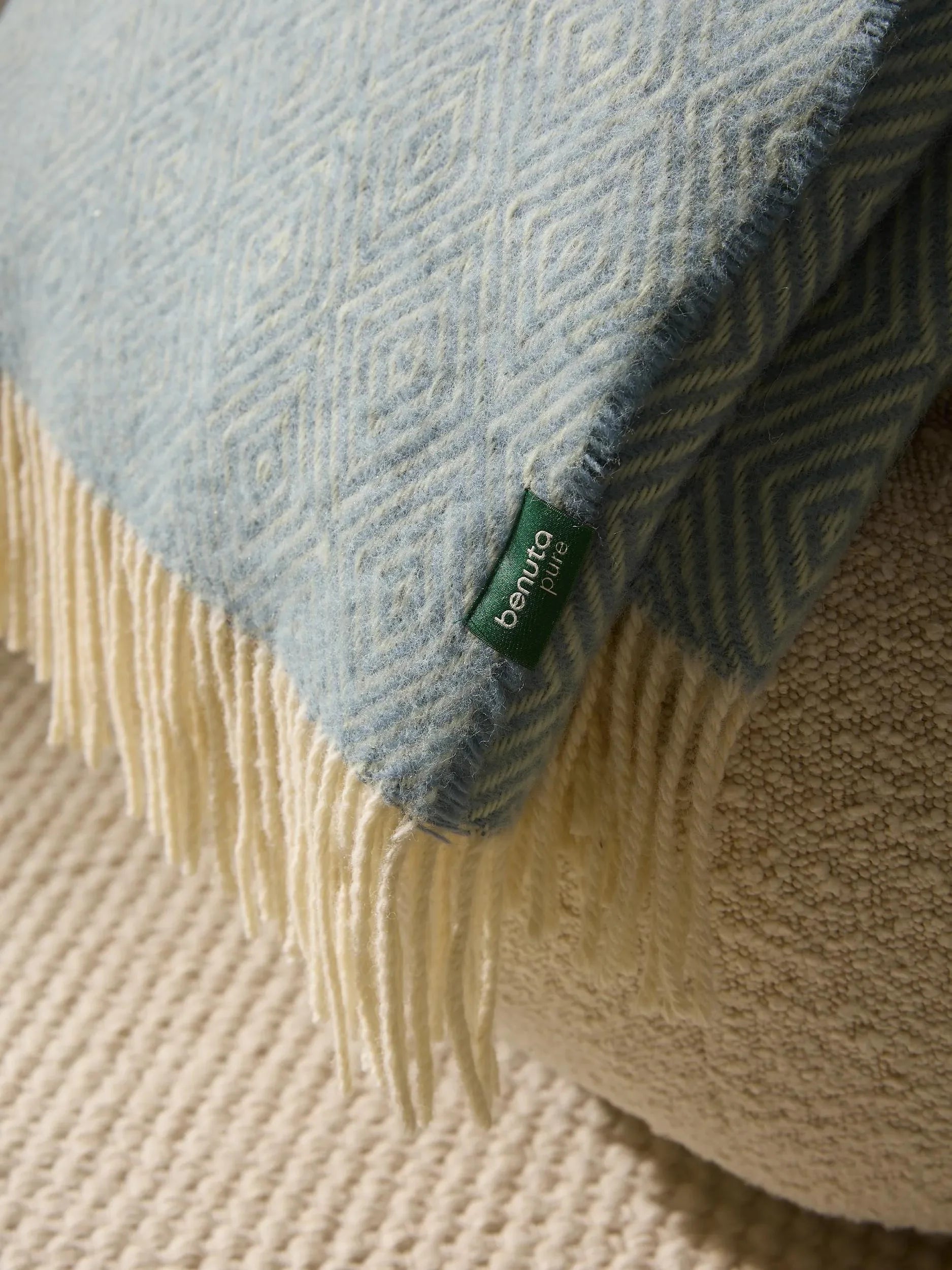Wool Pătură Bianca Blue