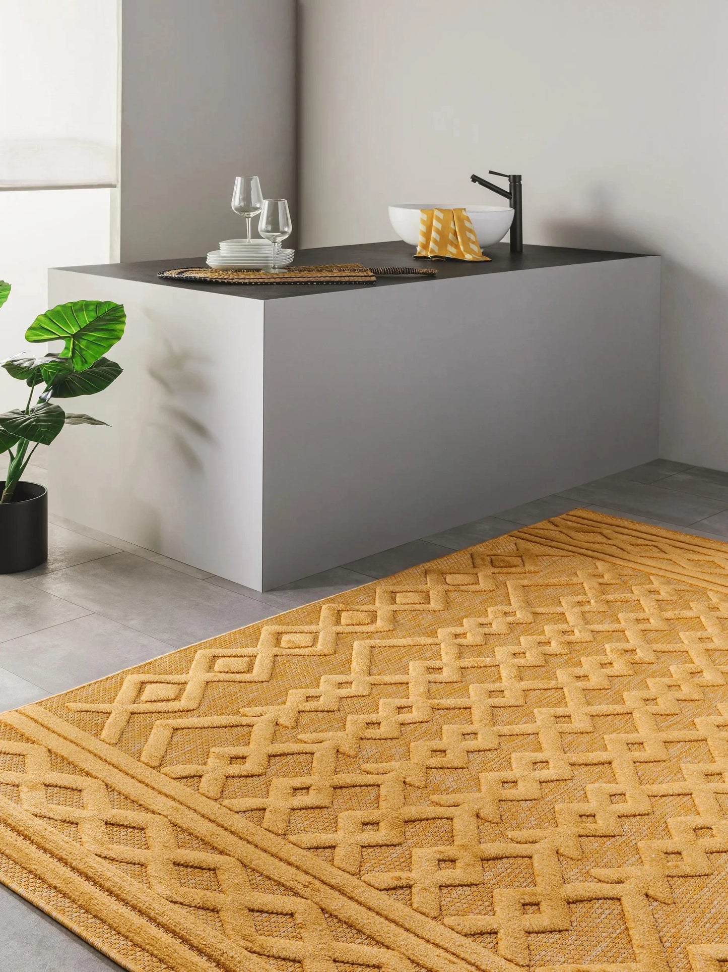 Covor interior/exterior Bonte Yellow 
